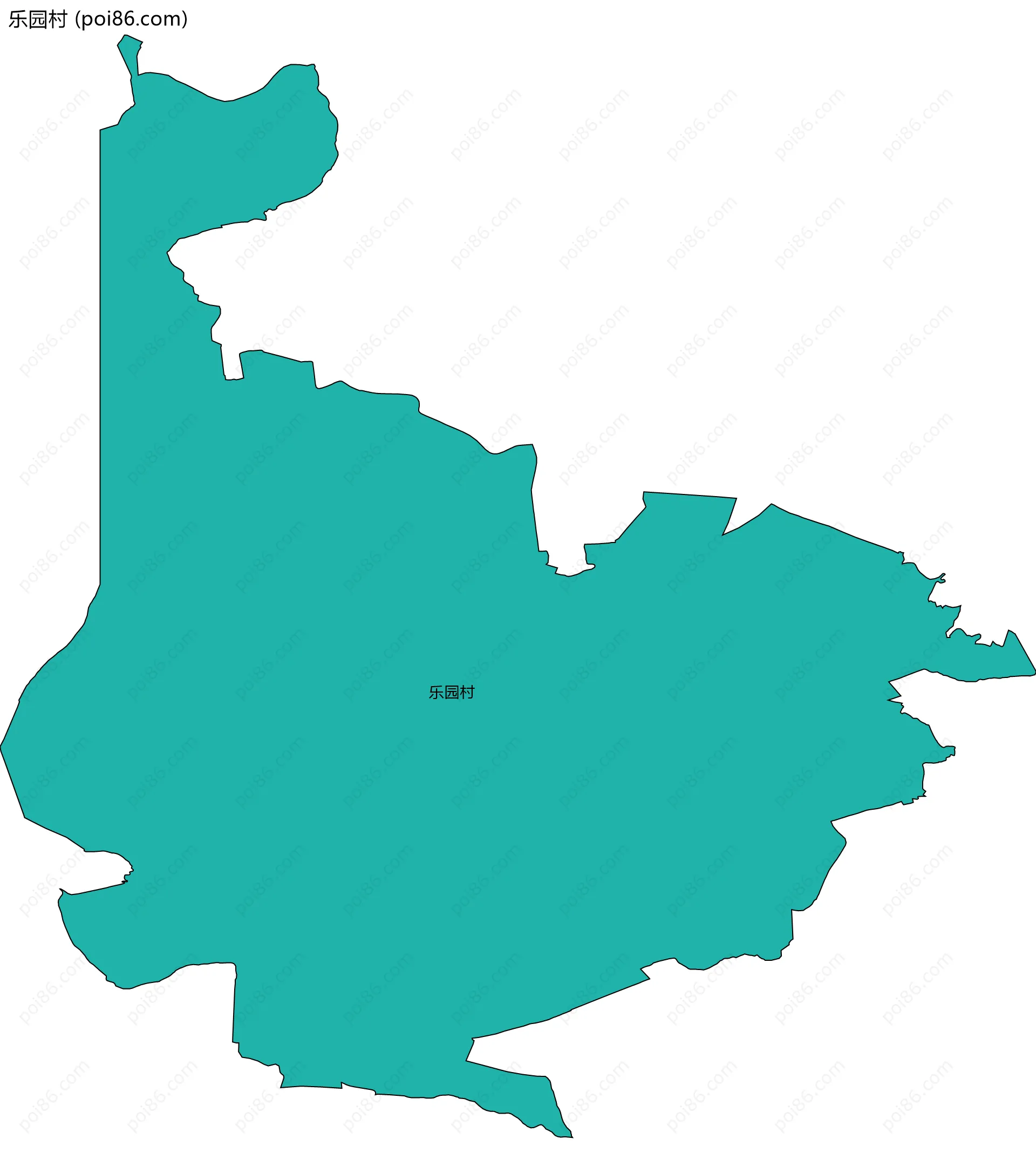 乐园村边界地图