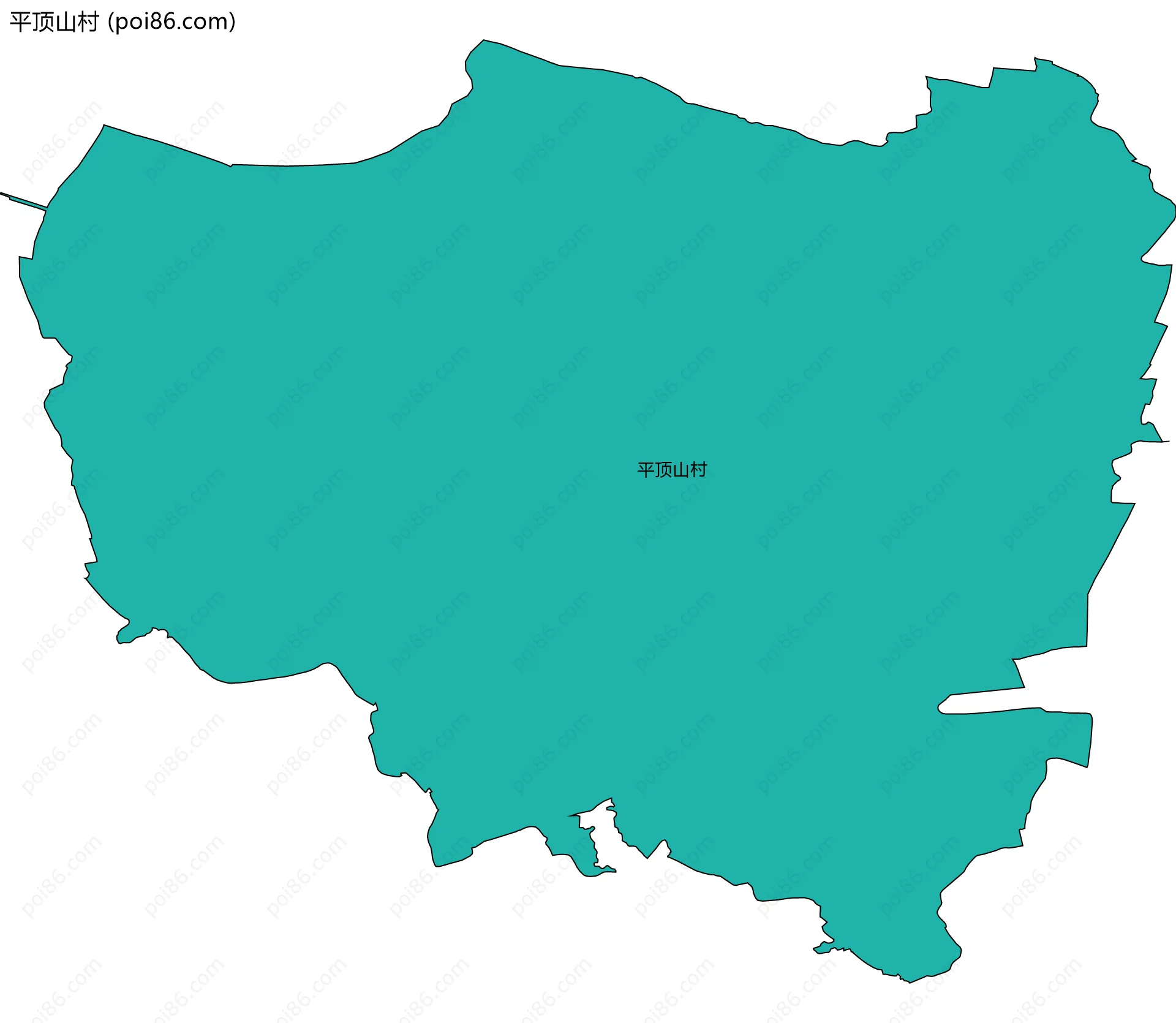 平顶山村边界地图