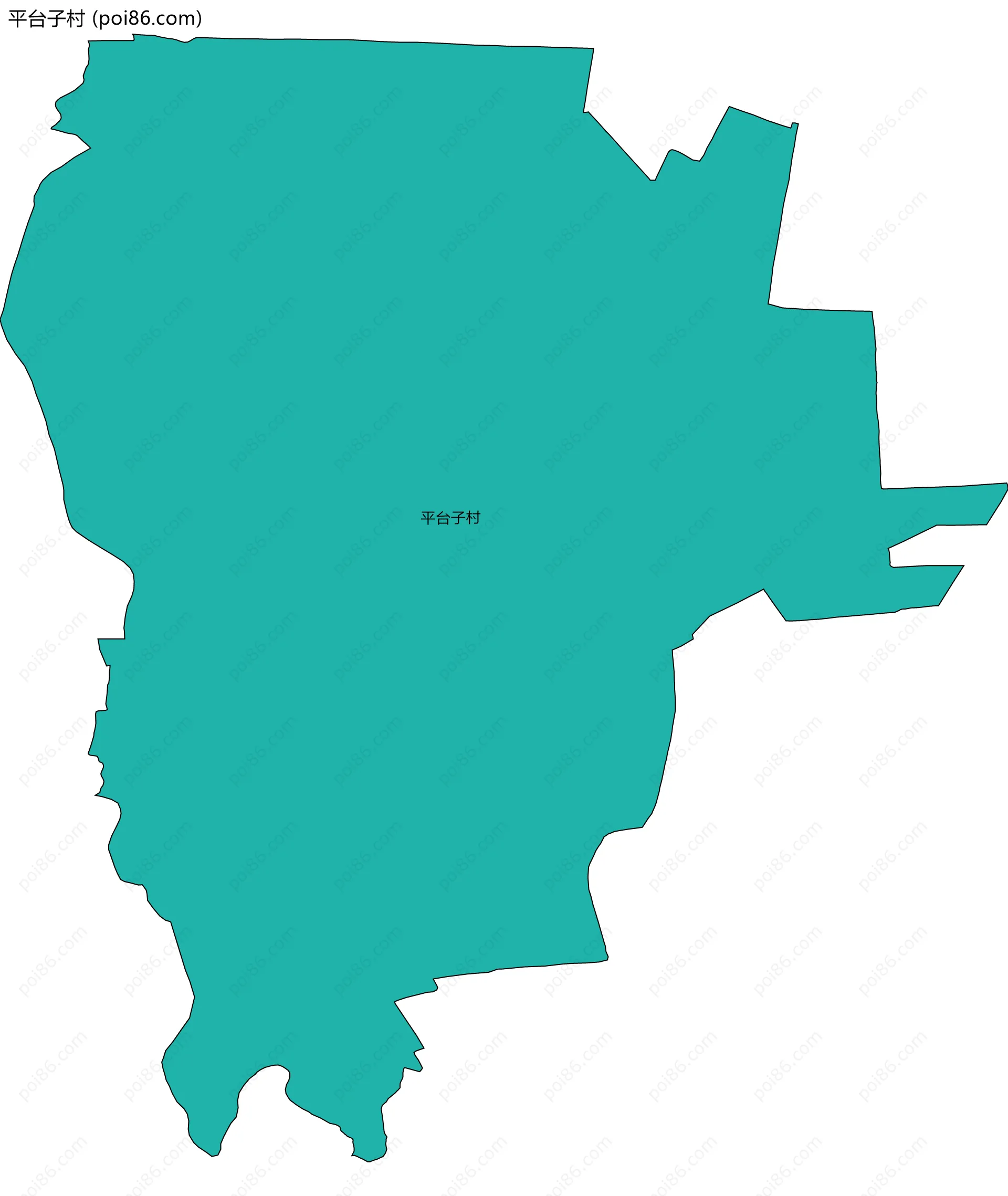 平台子村边界地图
