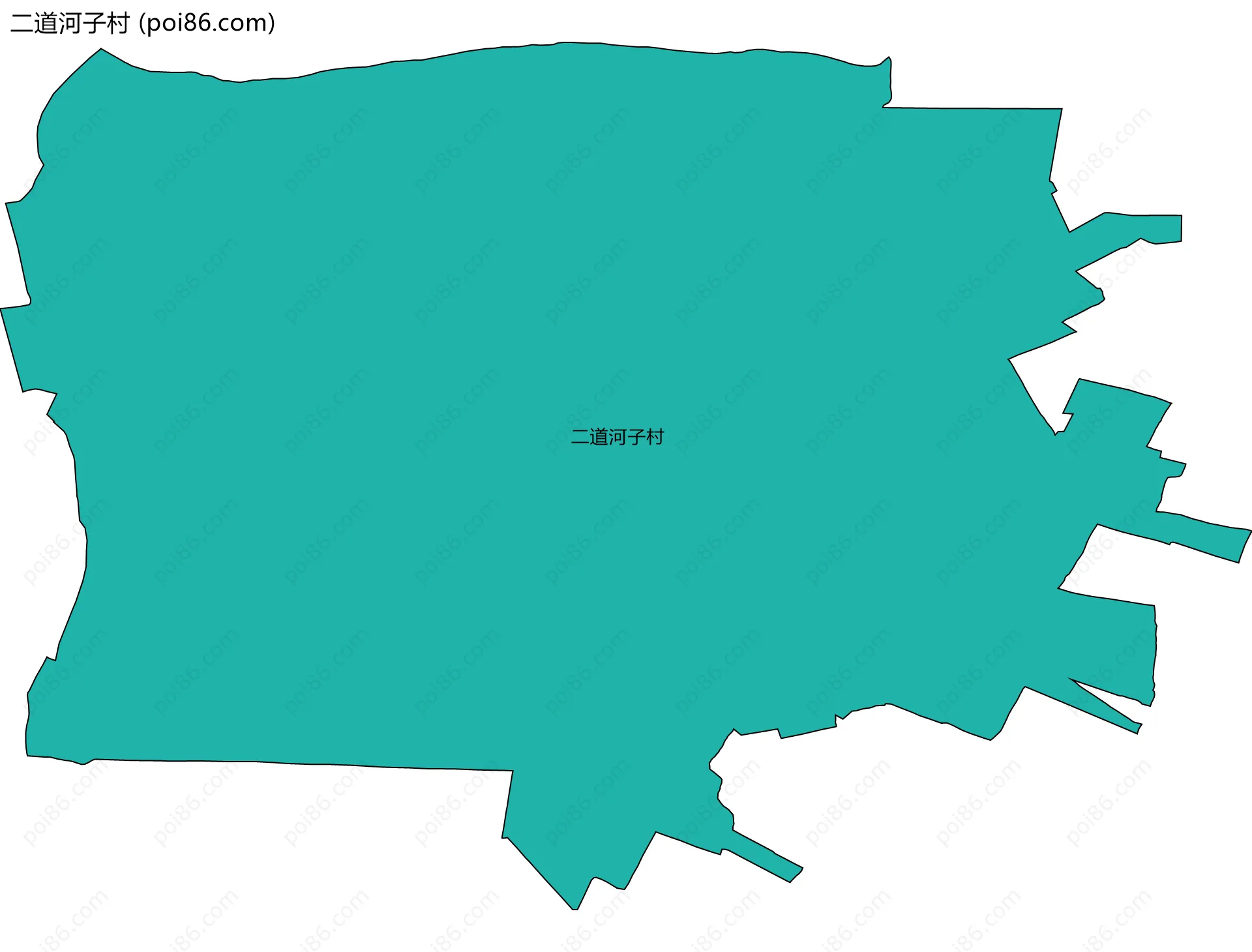 二道河子村边界地图