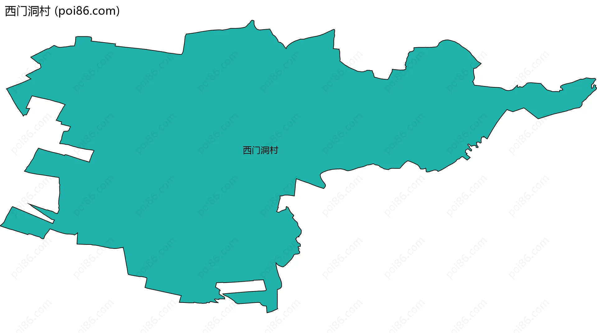 西门洞村边界地图