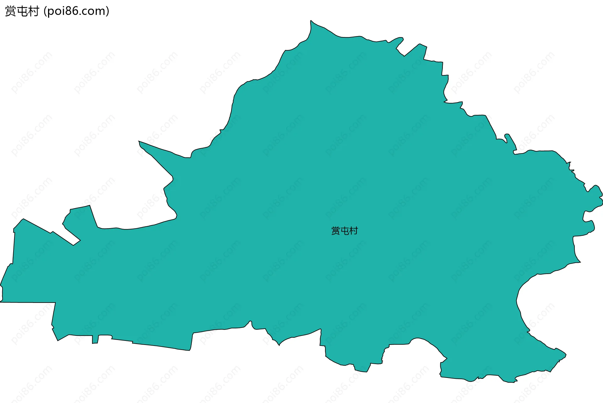 赏屯村边界地图