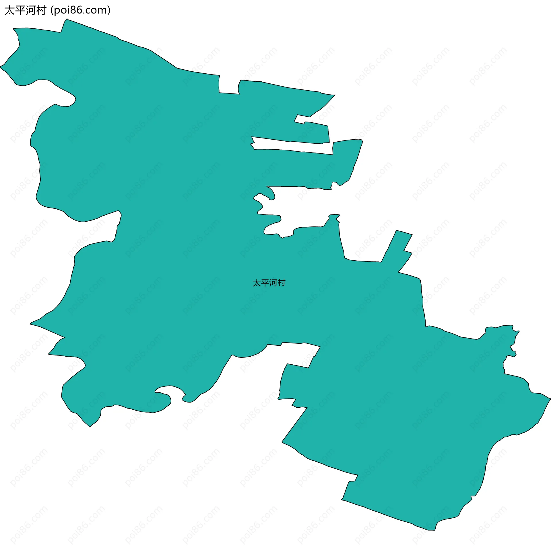 太平河村边界地图