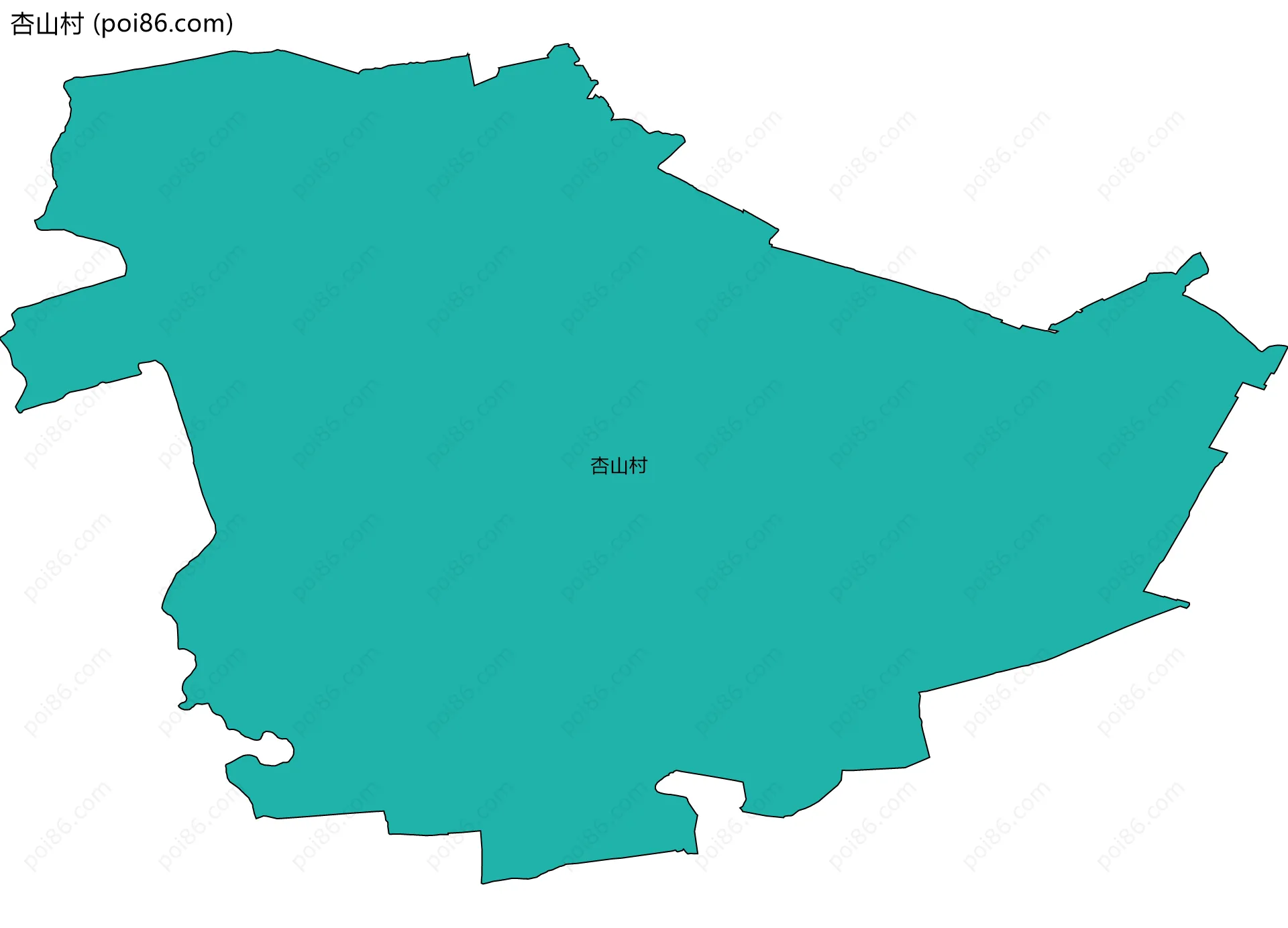 杏山村边界地图