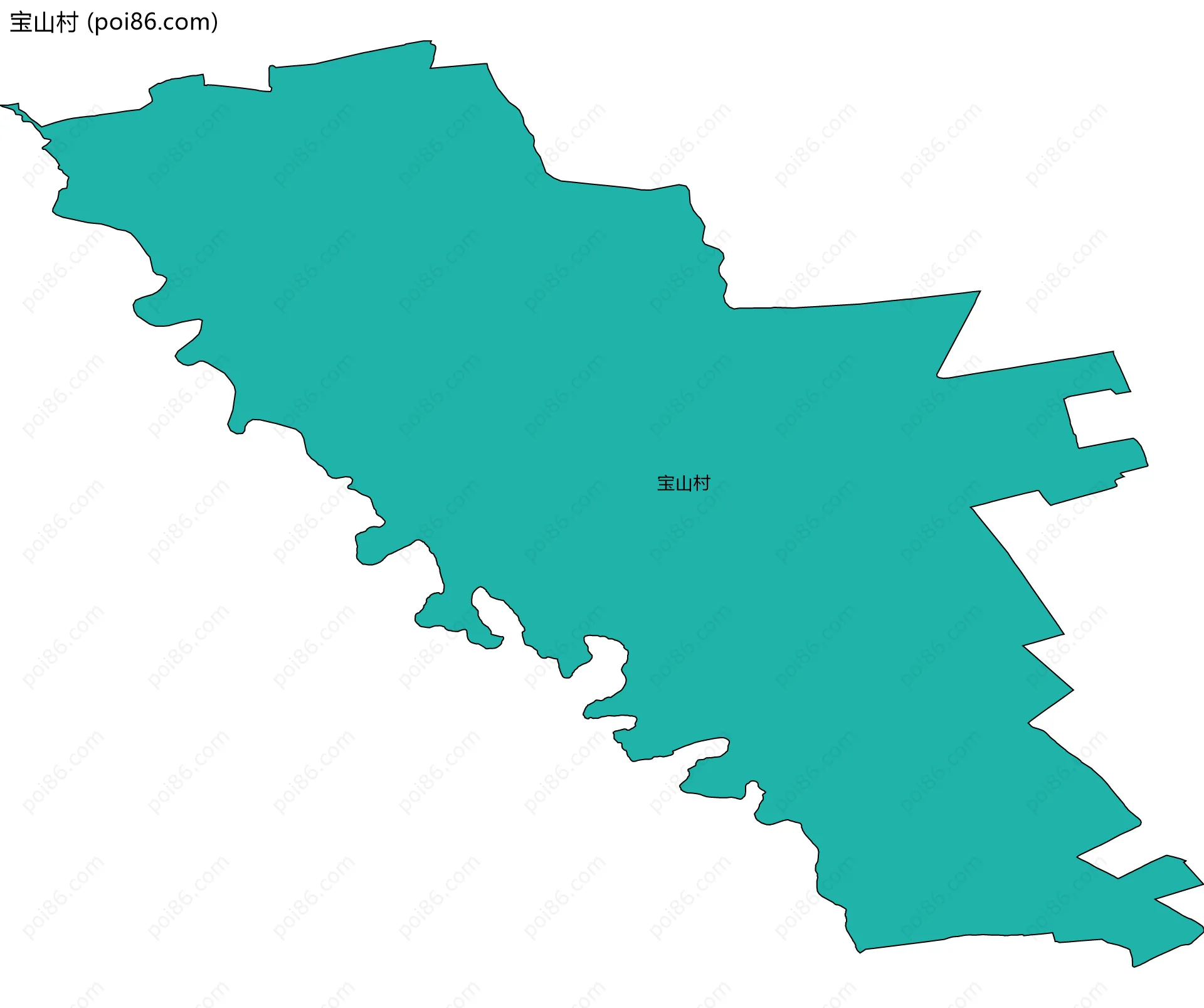 宝山村边界地图
