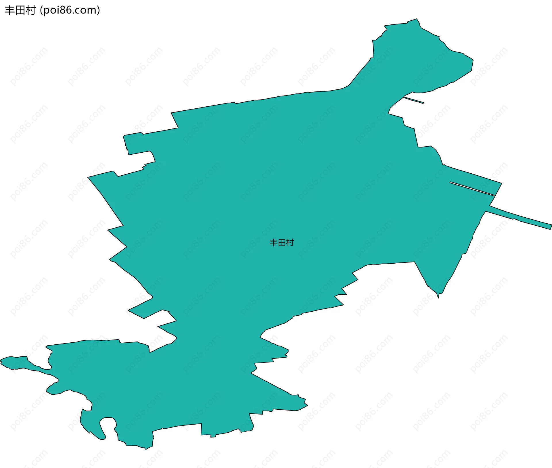 丰田村边界地图