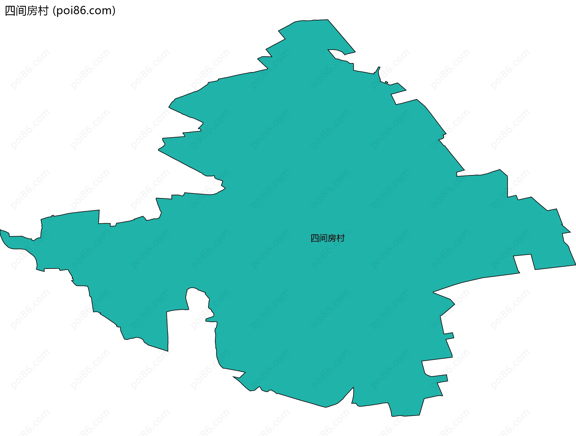 四间房村边界地图