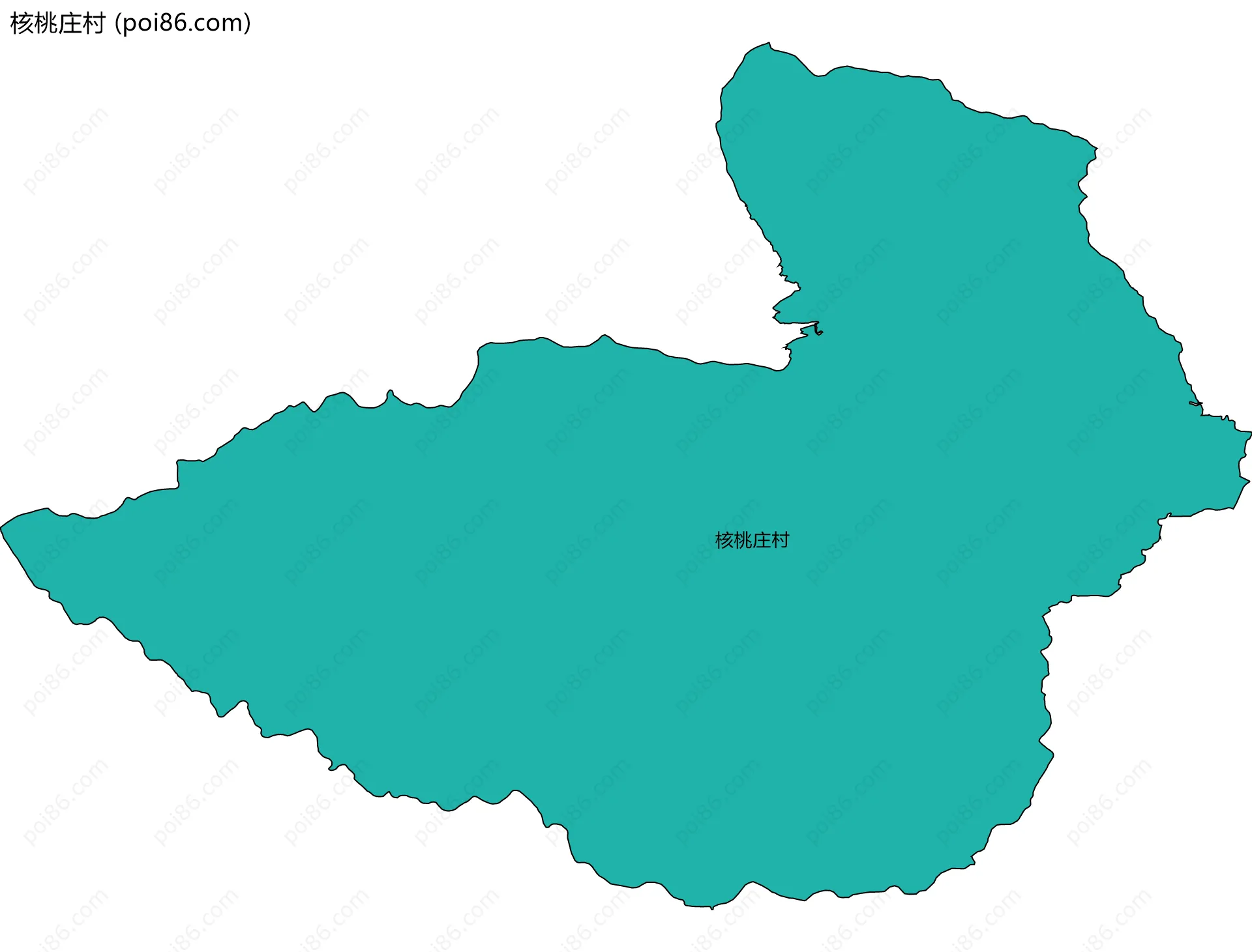 核桃庄村边界地图