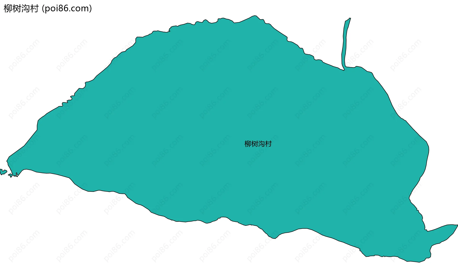 柳树沟村边界地图