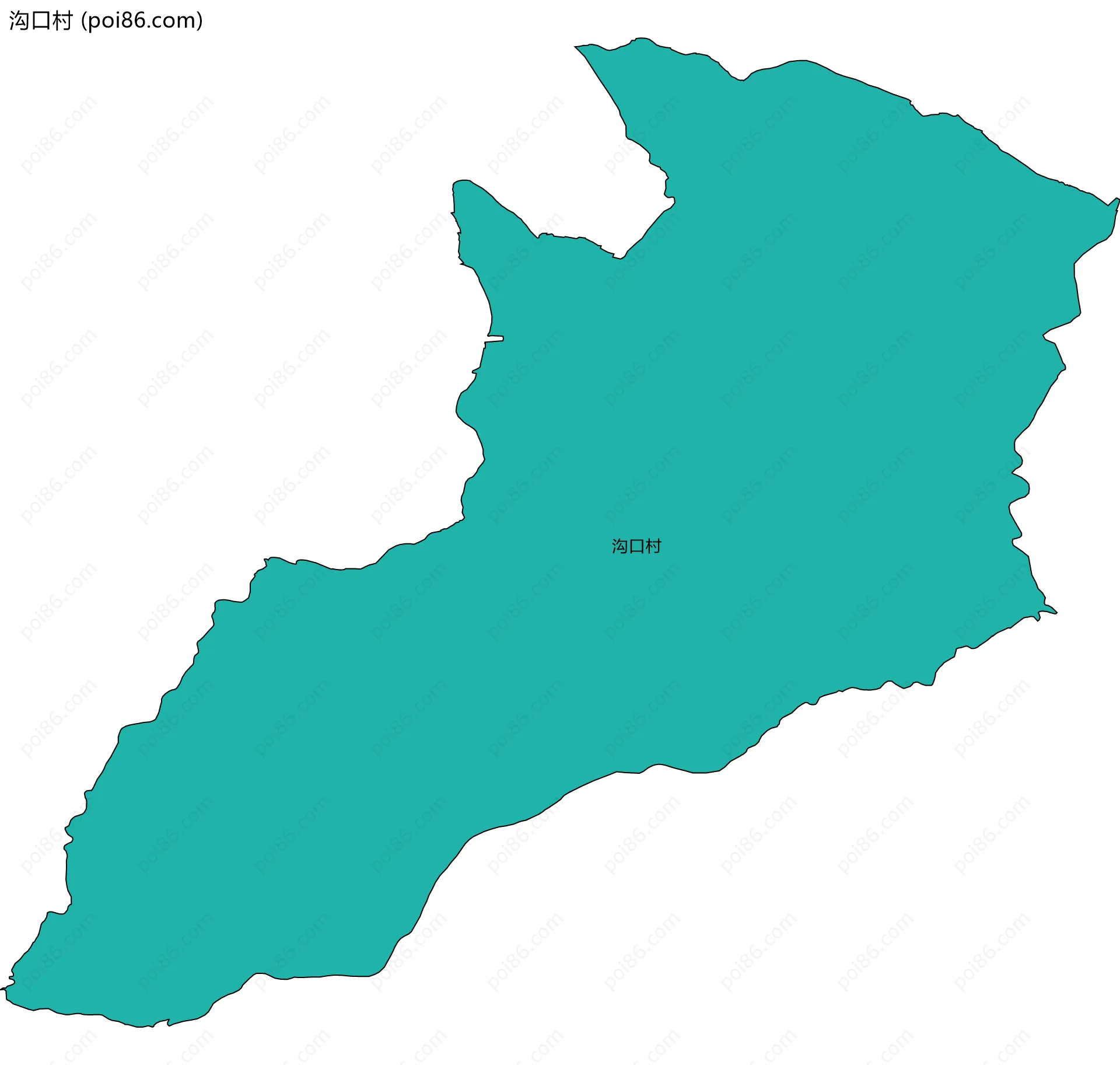 沟口村边界地图