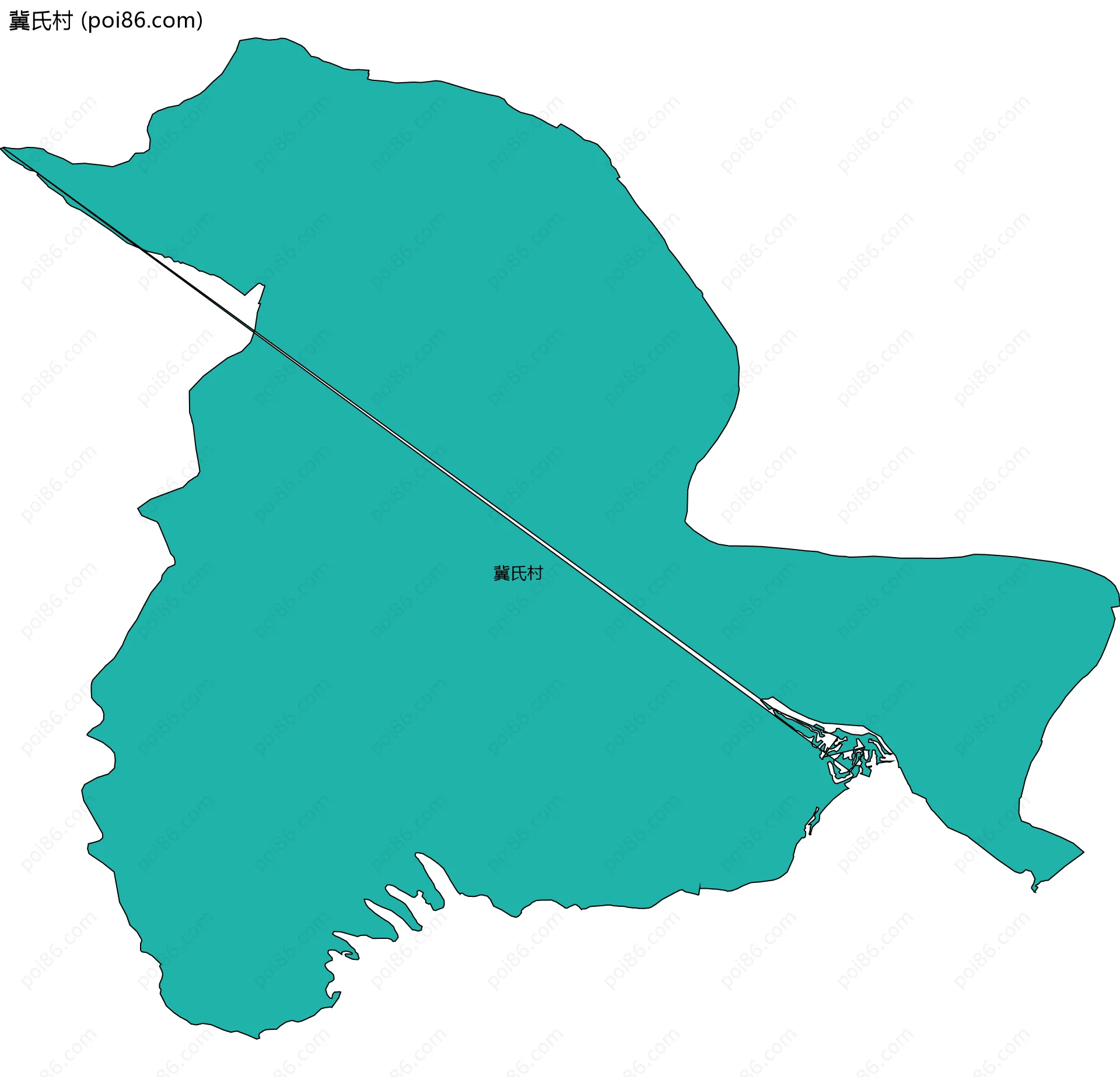 冀氏村边界地图