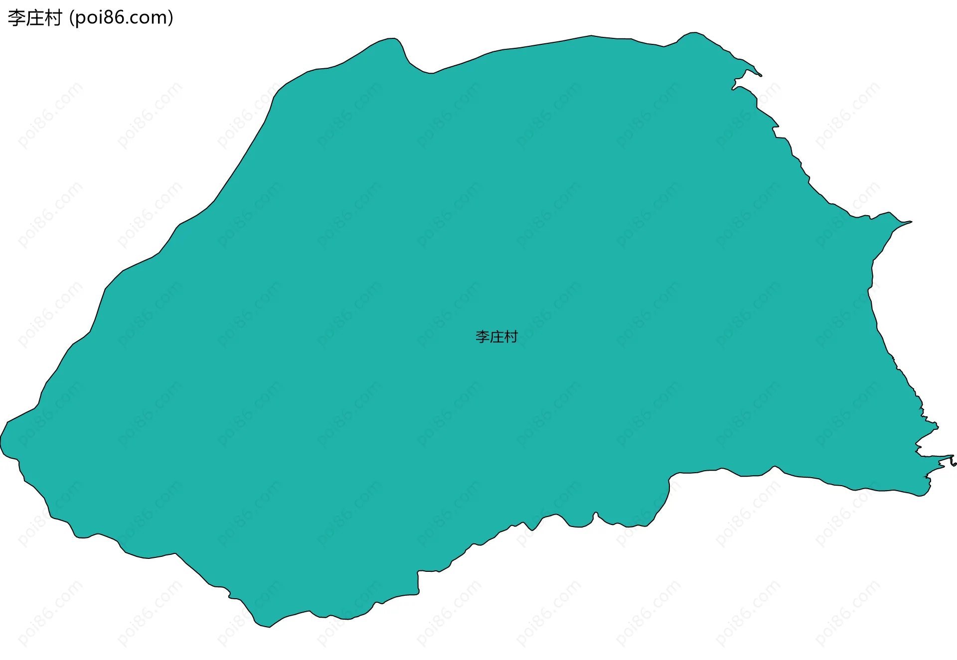 李庄村边界地图
