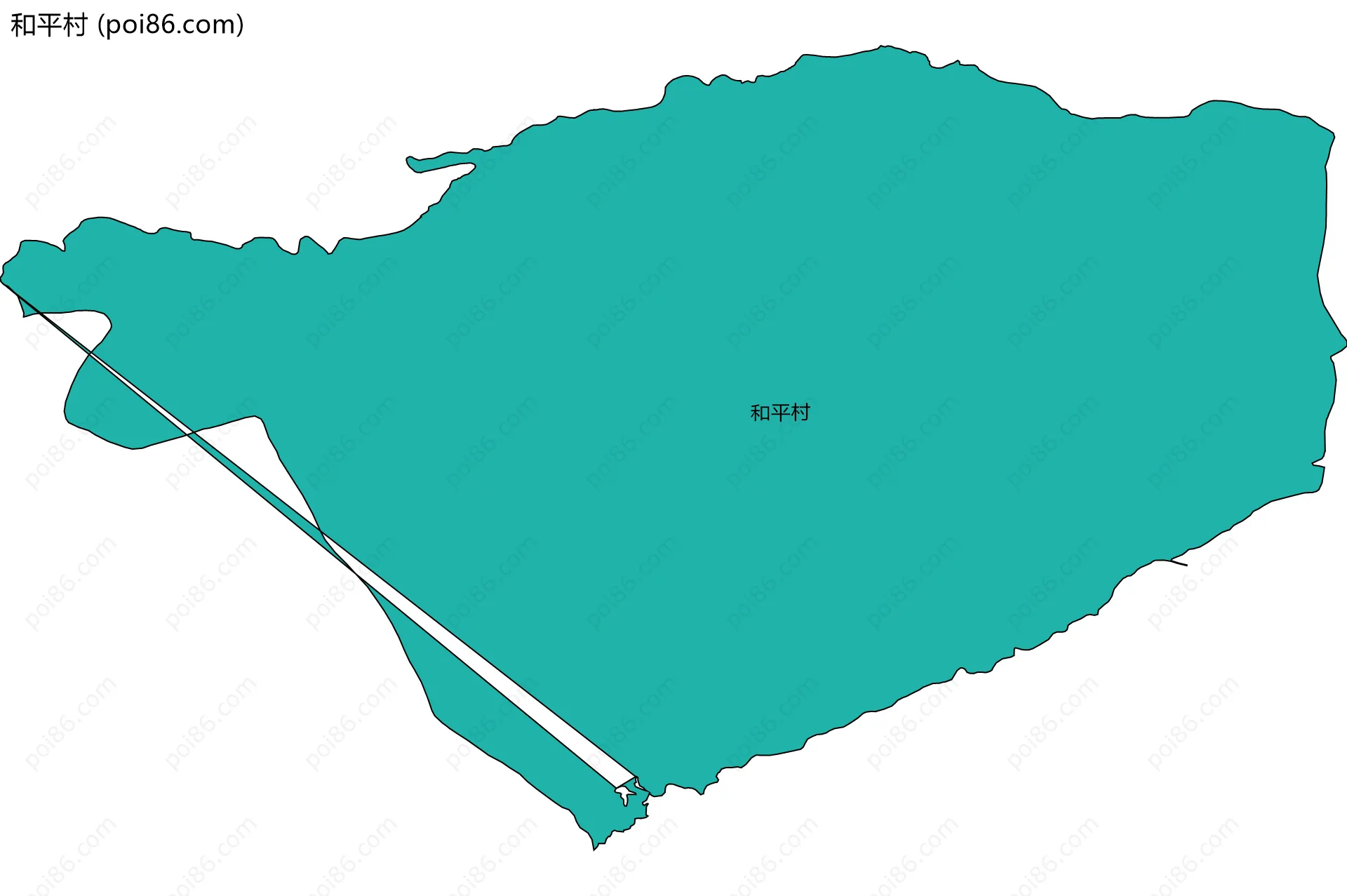 和平村边界地图