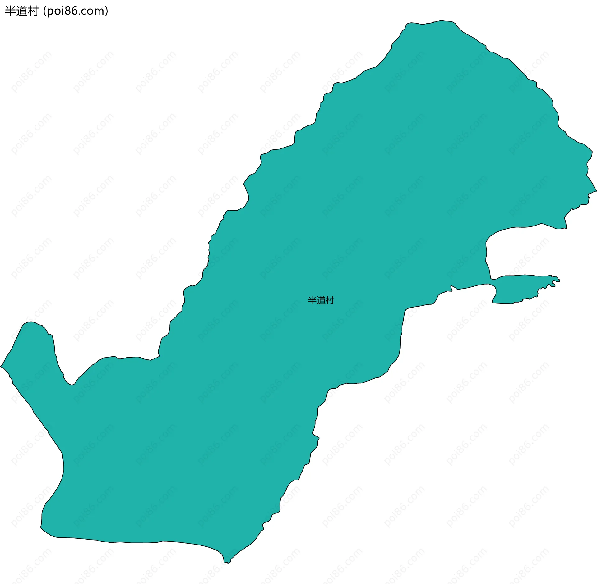 半道村边界地图