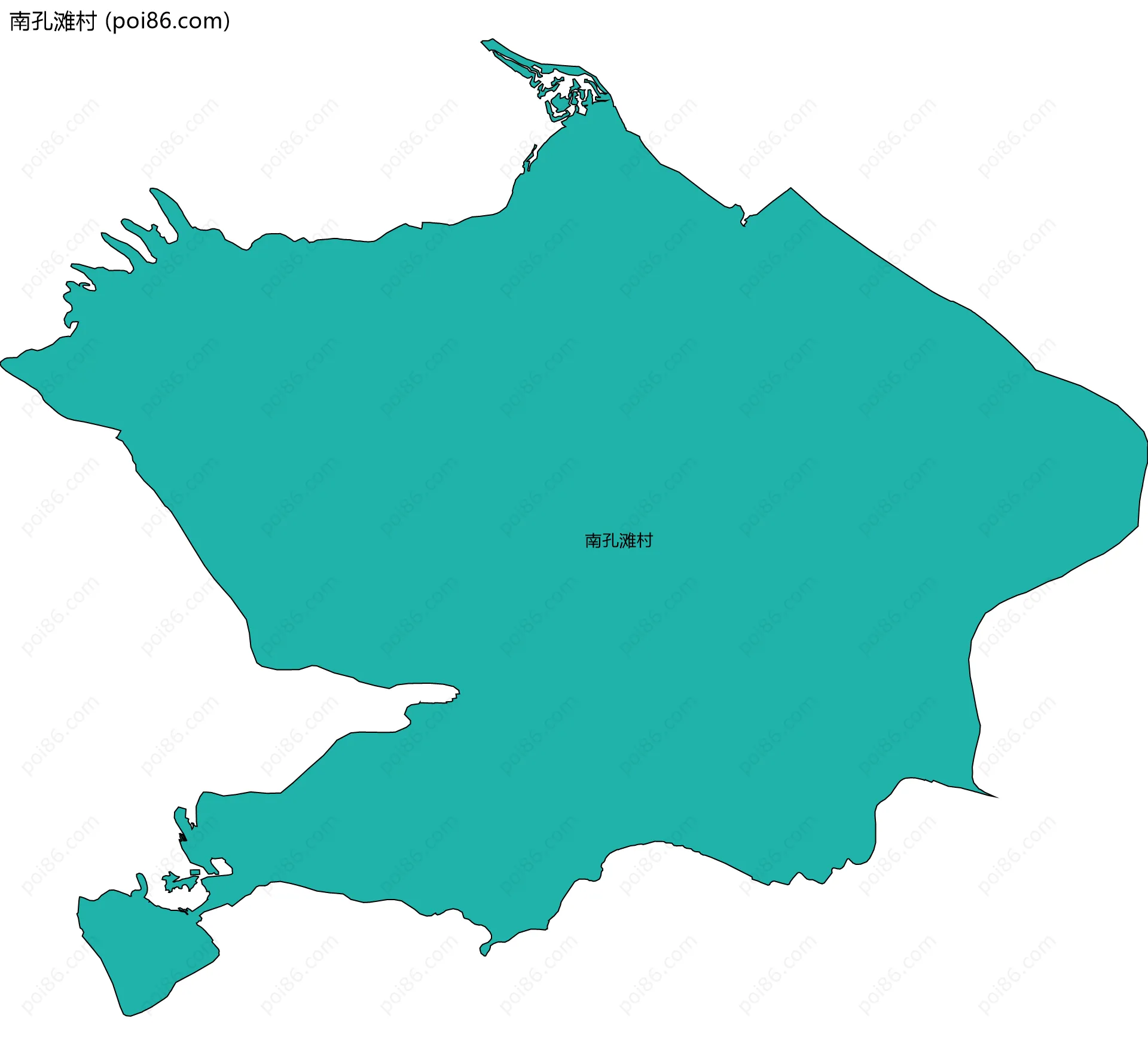 南孔滩村边界地图