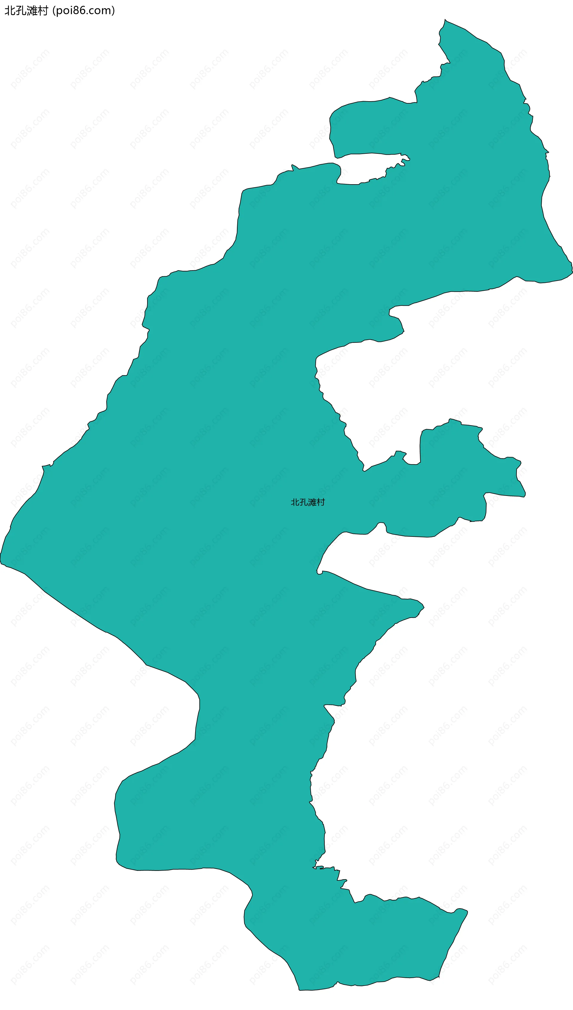 北孔滩村边界地图