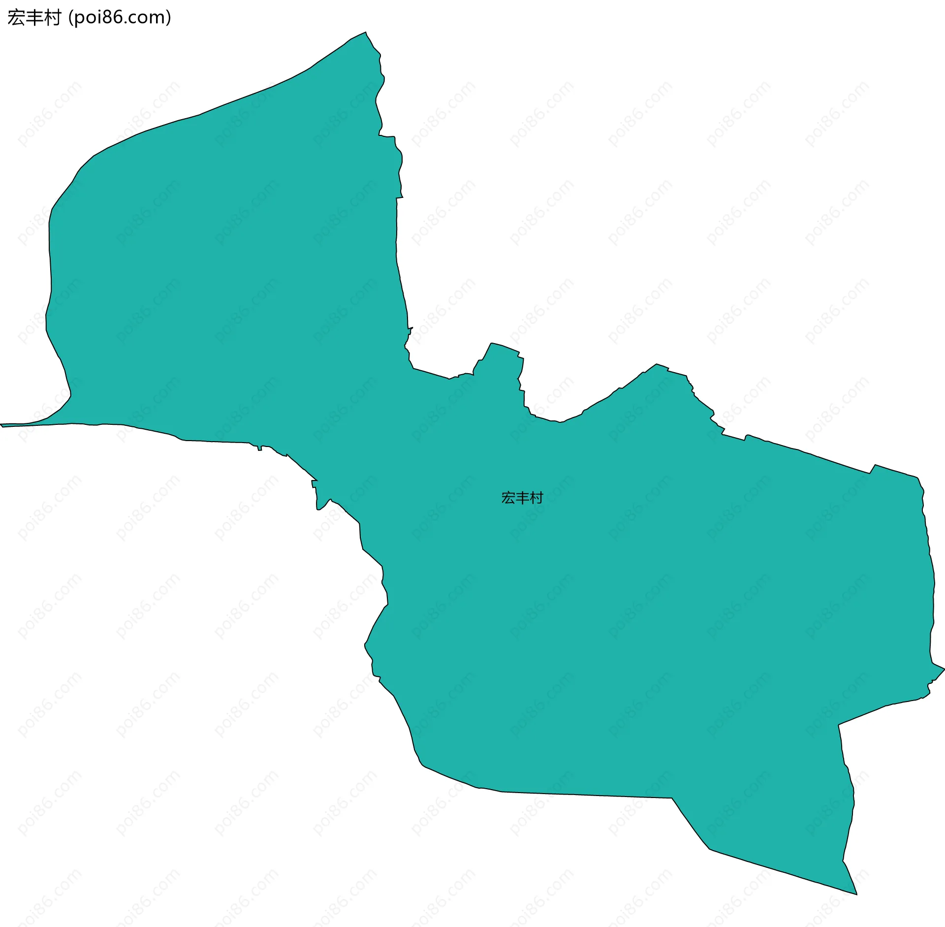 宏丰村边界地图