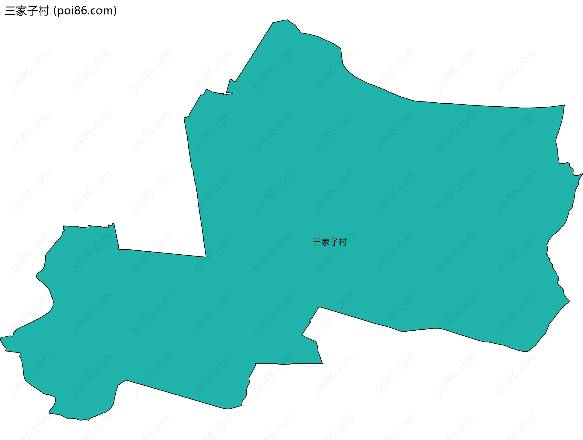 三家子村边界地图
