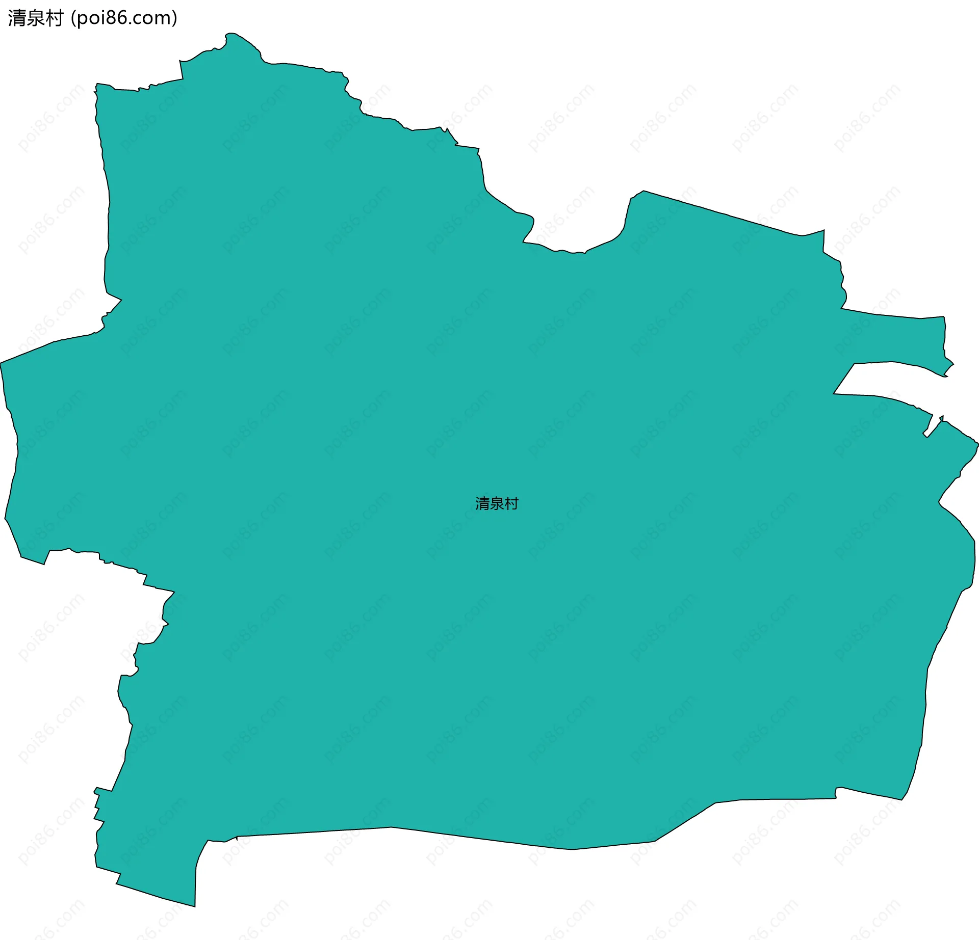 清泉村边界地图