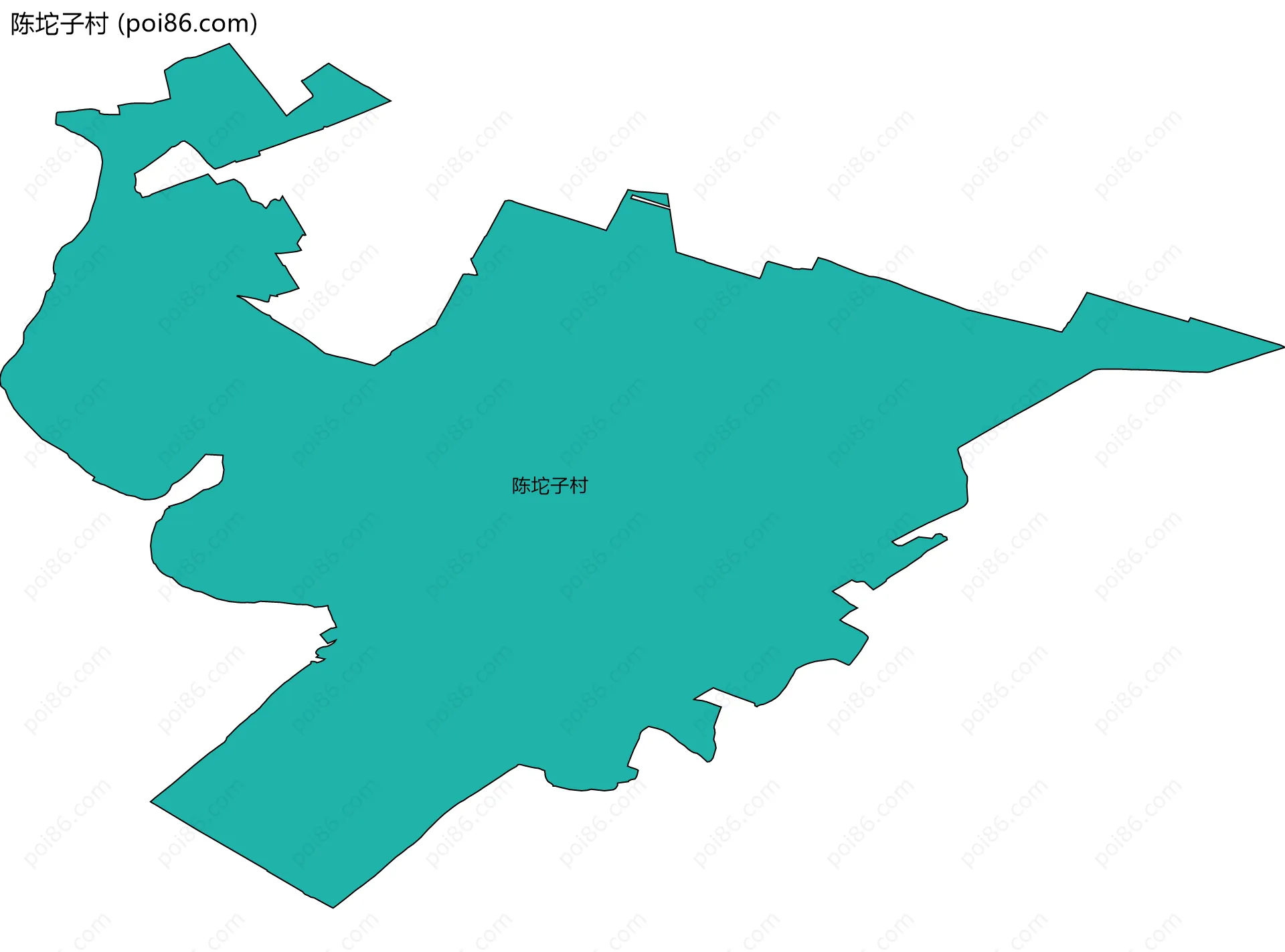 陈坨子村边界地图