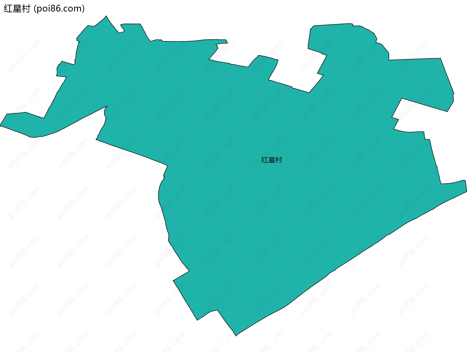 红星村边界地图