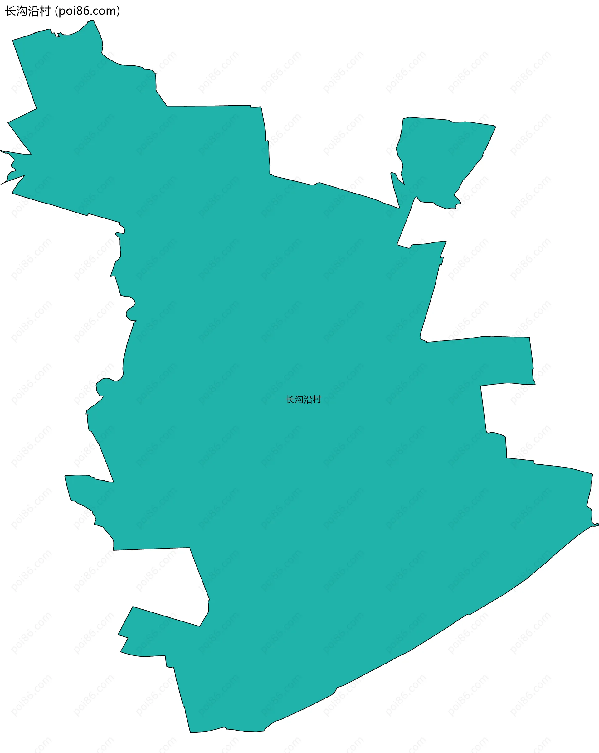 长沟沿村边界地图