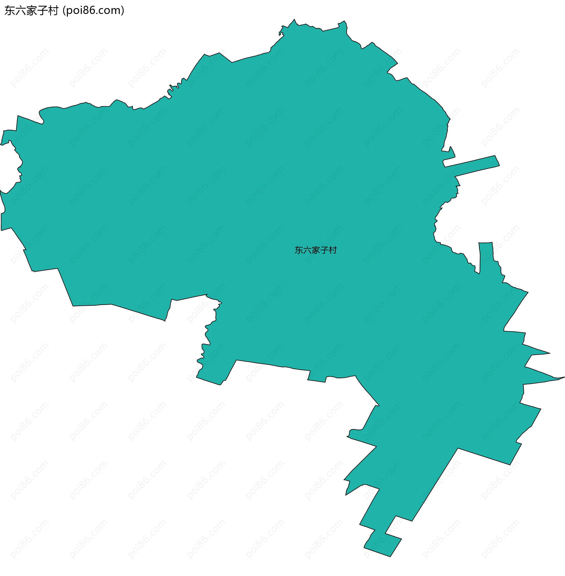 东六家子村边界地图