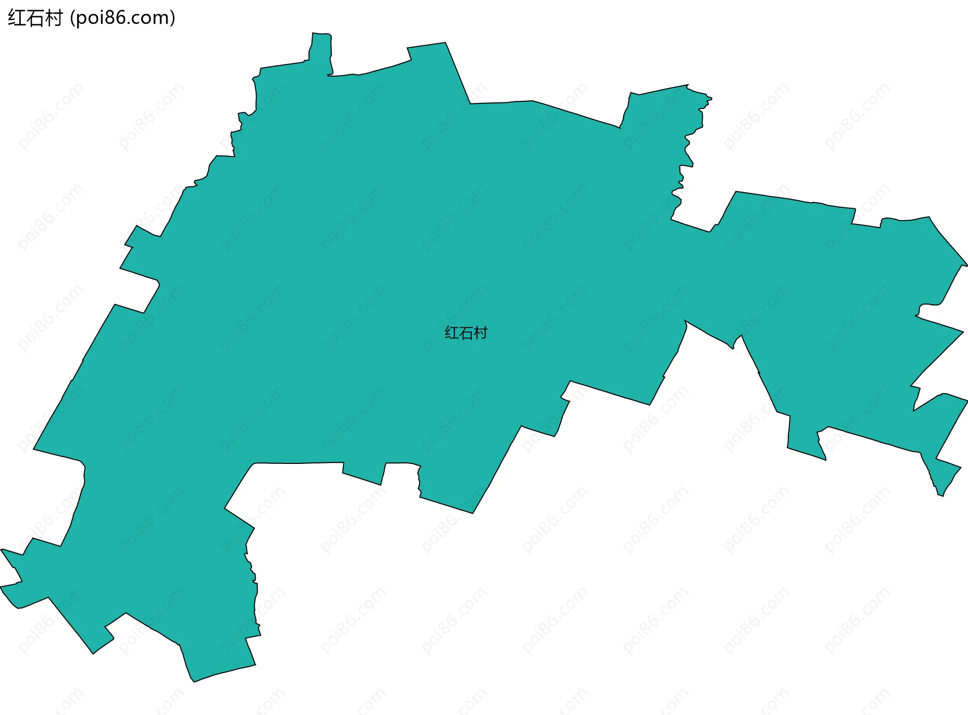 红石村边界地图