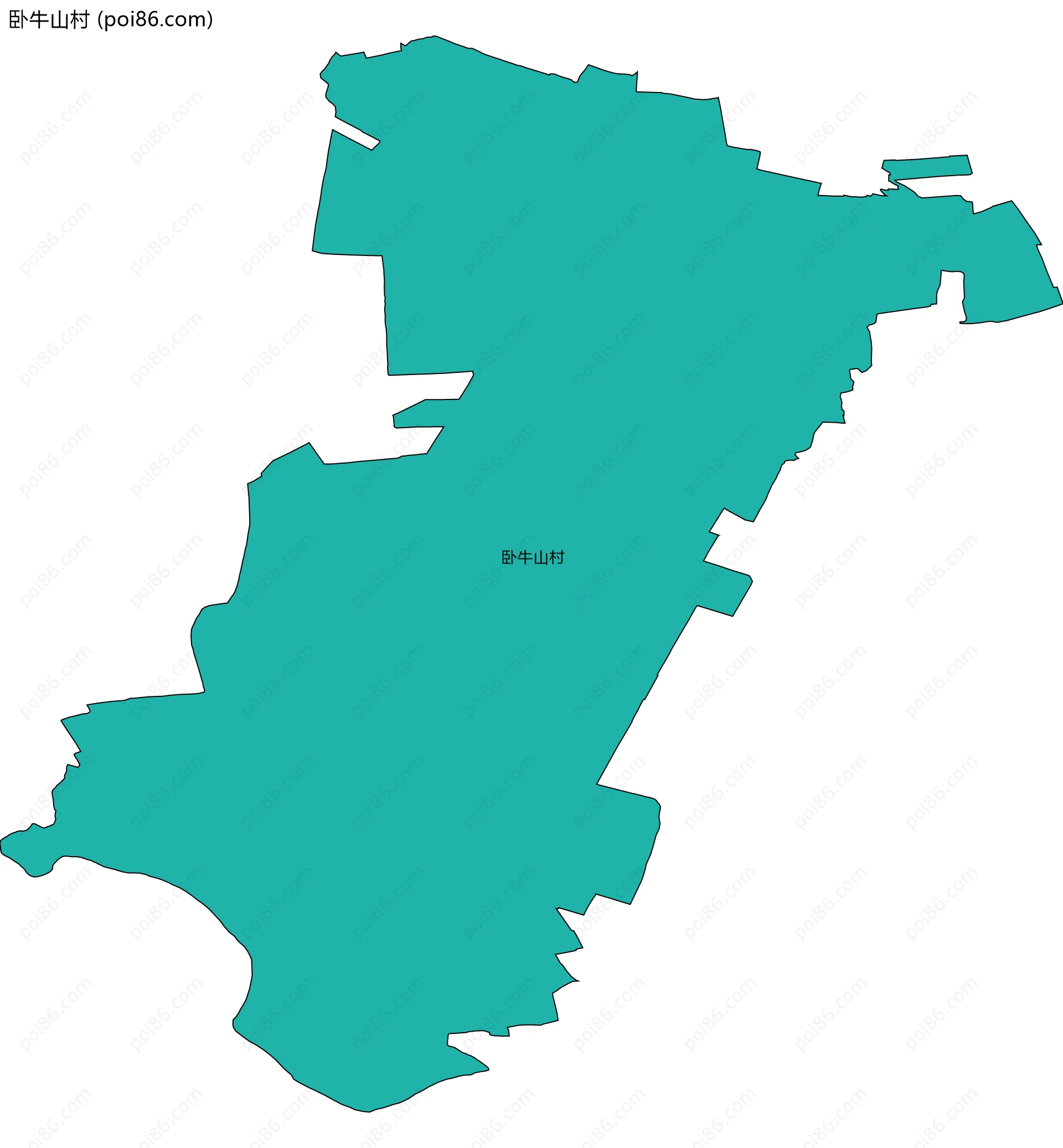 卧牛山村边界地图