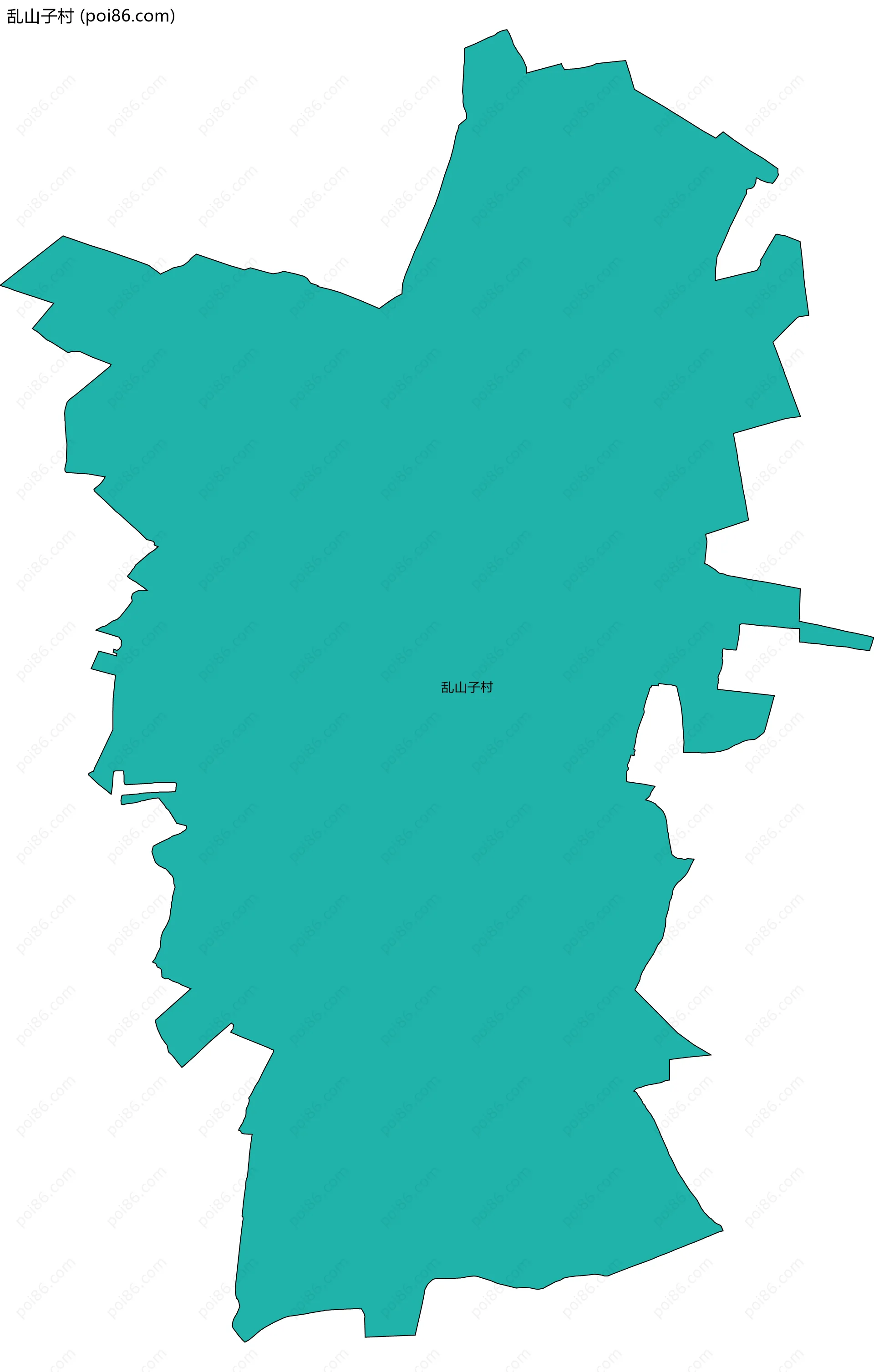 乱山子村边界地图