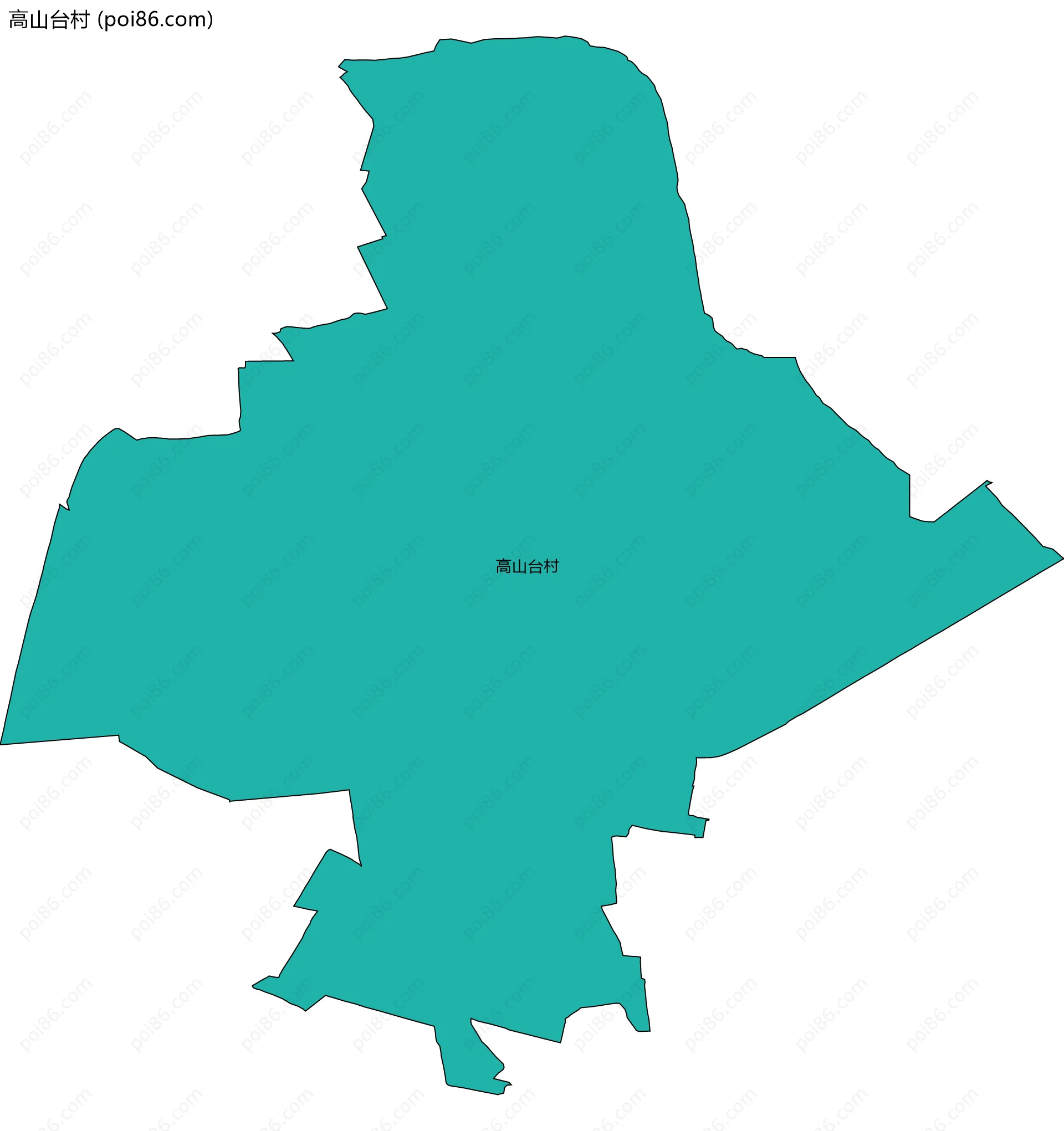 高山台村边界地图
