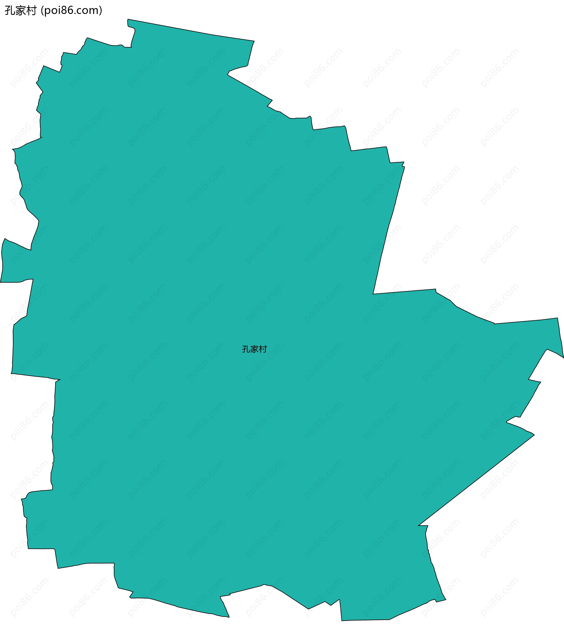 孔家村边界地图