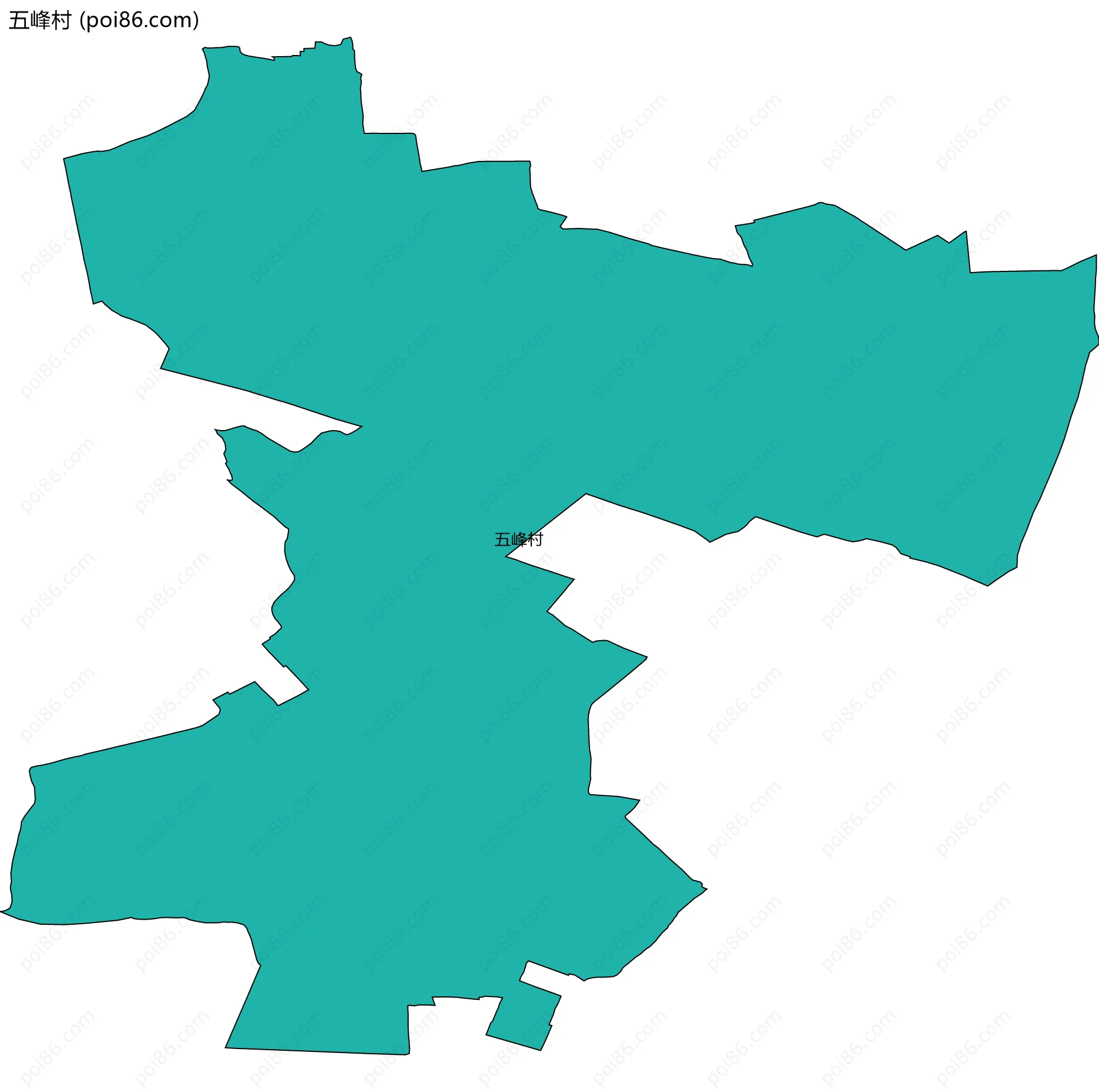 五峰村边界地图