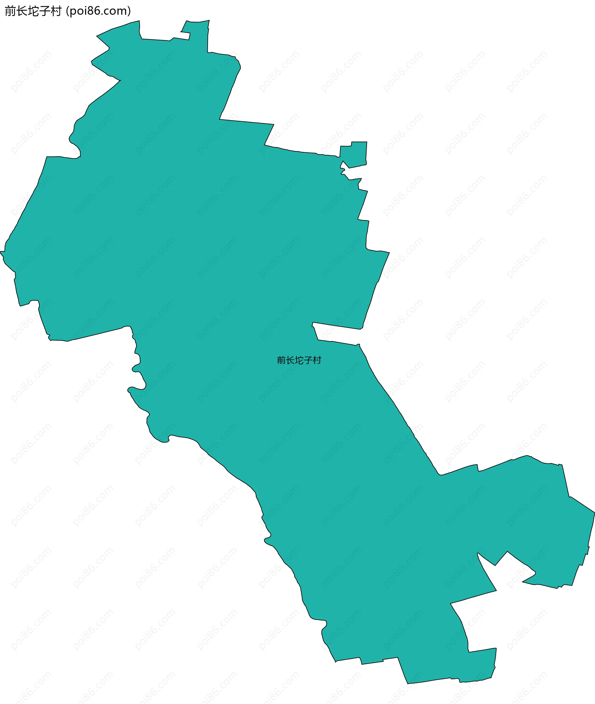 前长坨子村边界地图