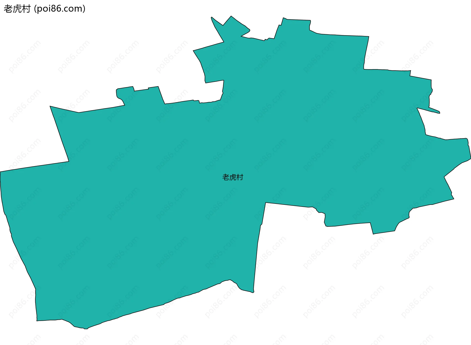 老虎村边界地图