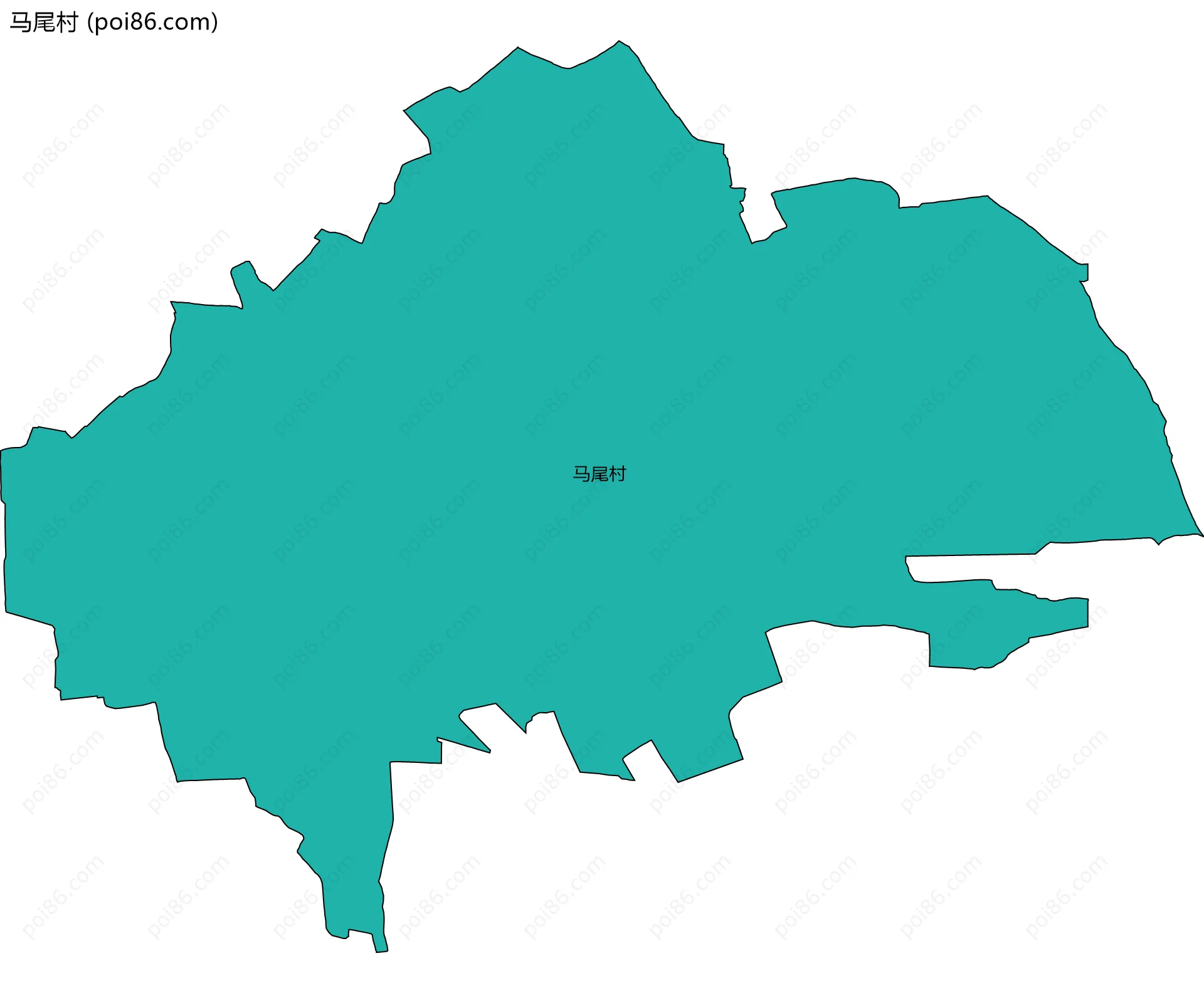 马尾村边界地图