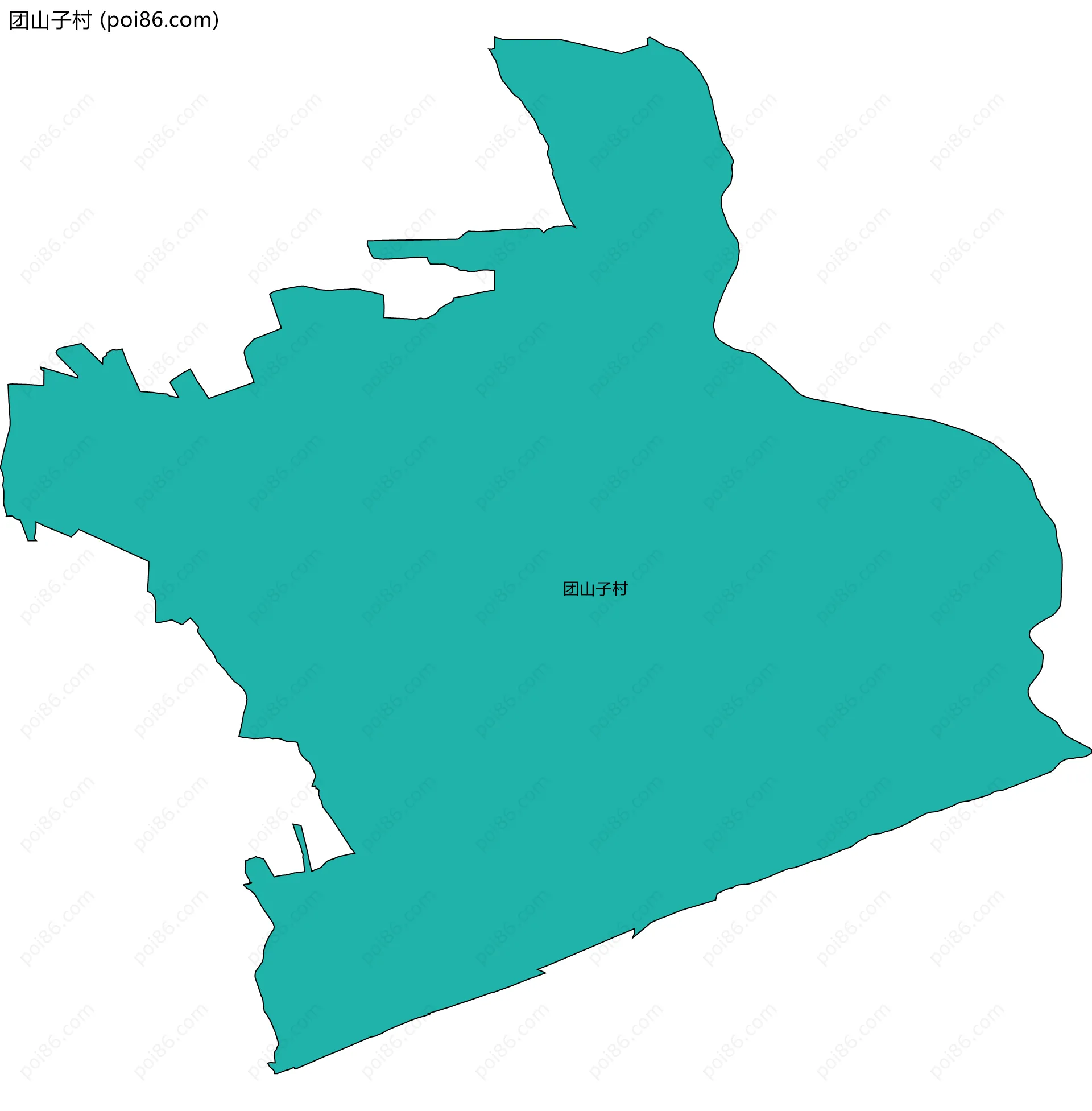 团山子村边界地图