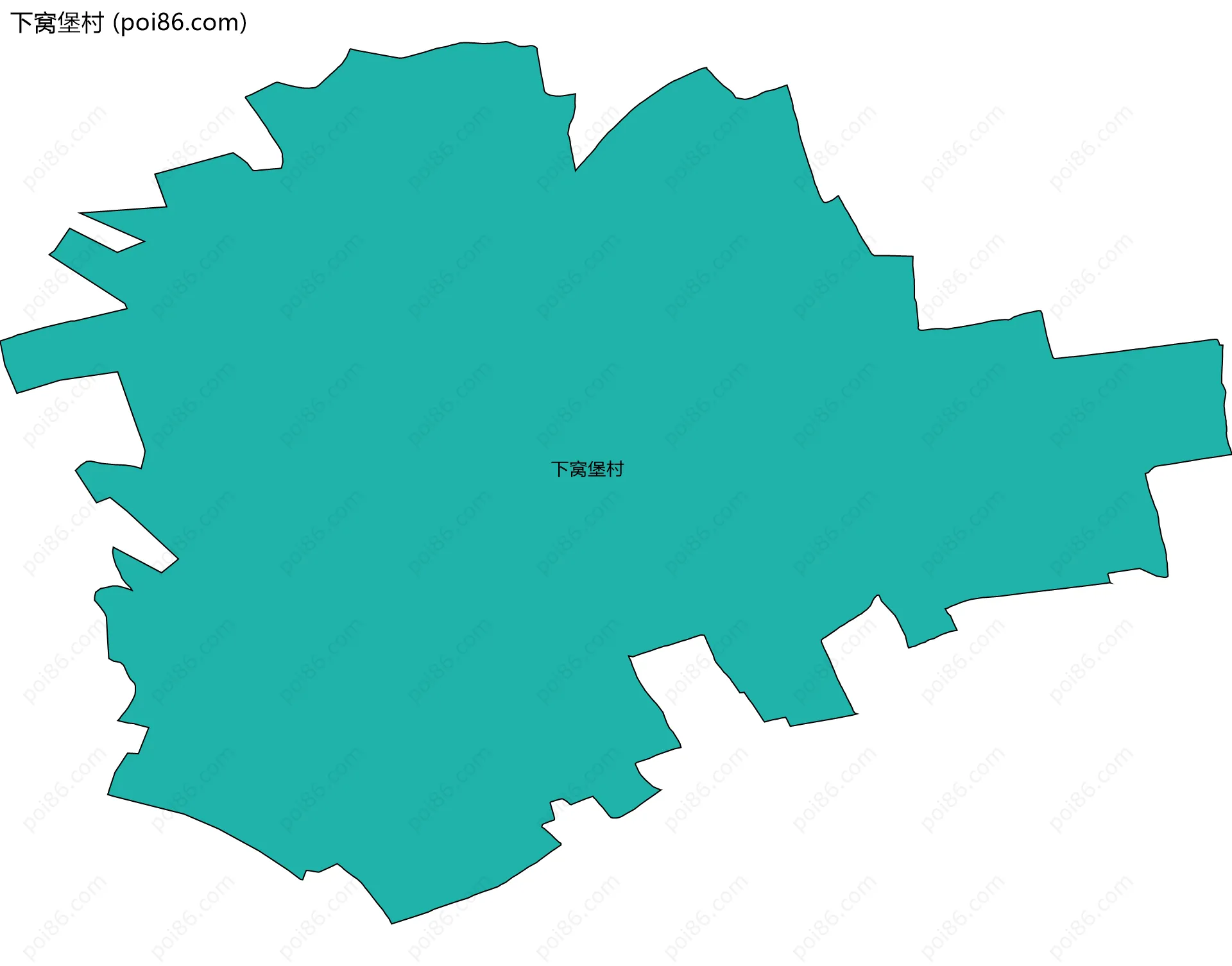 下窝堡村边界地图