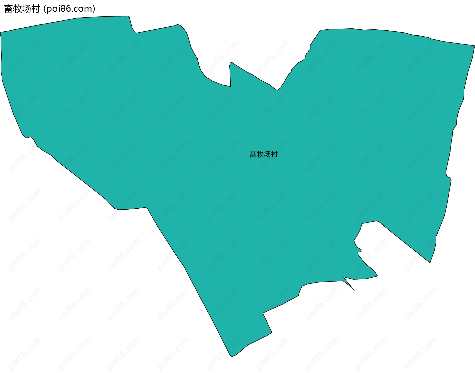 畜牧场村边界地图