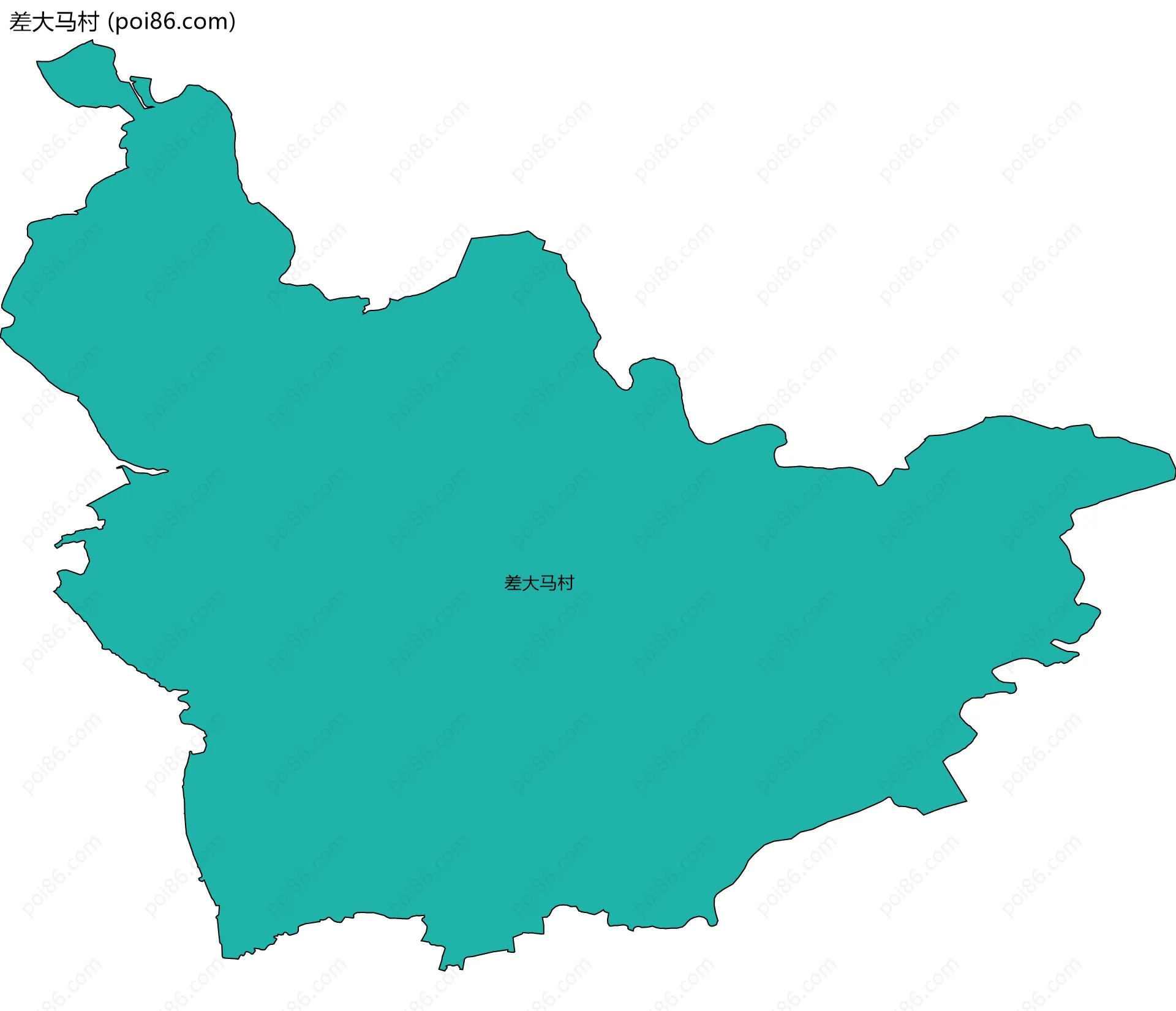 差大马村边界地图