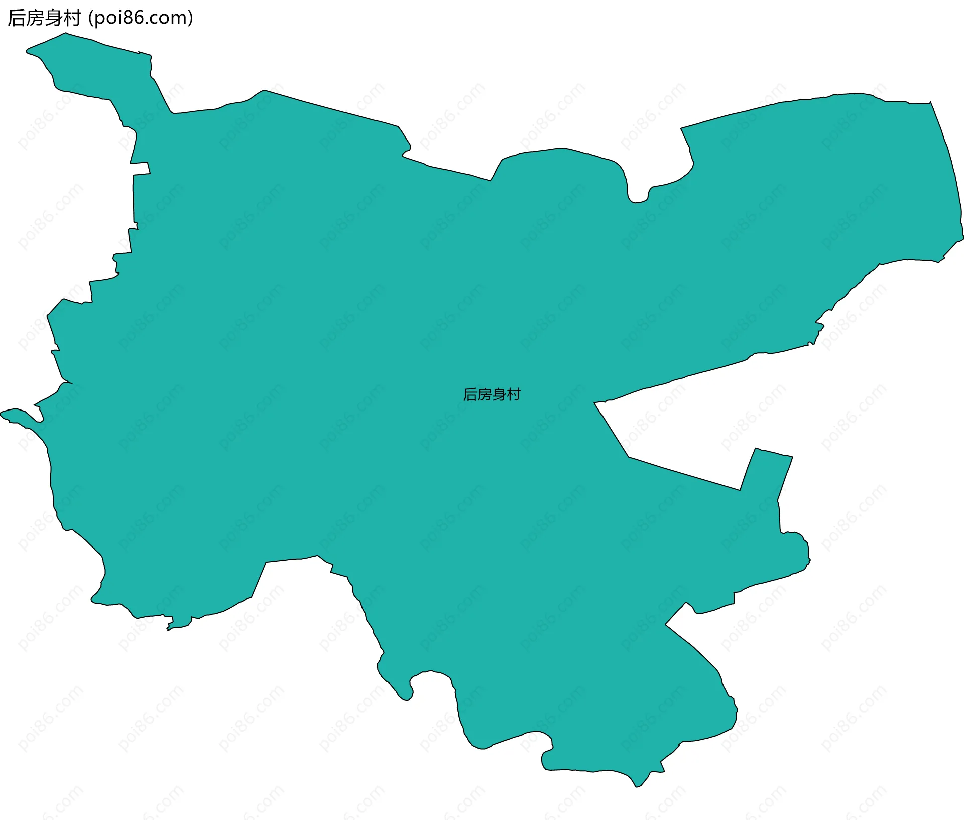 后房身村边界地图