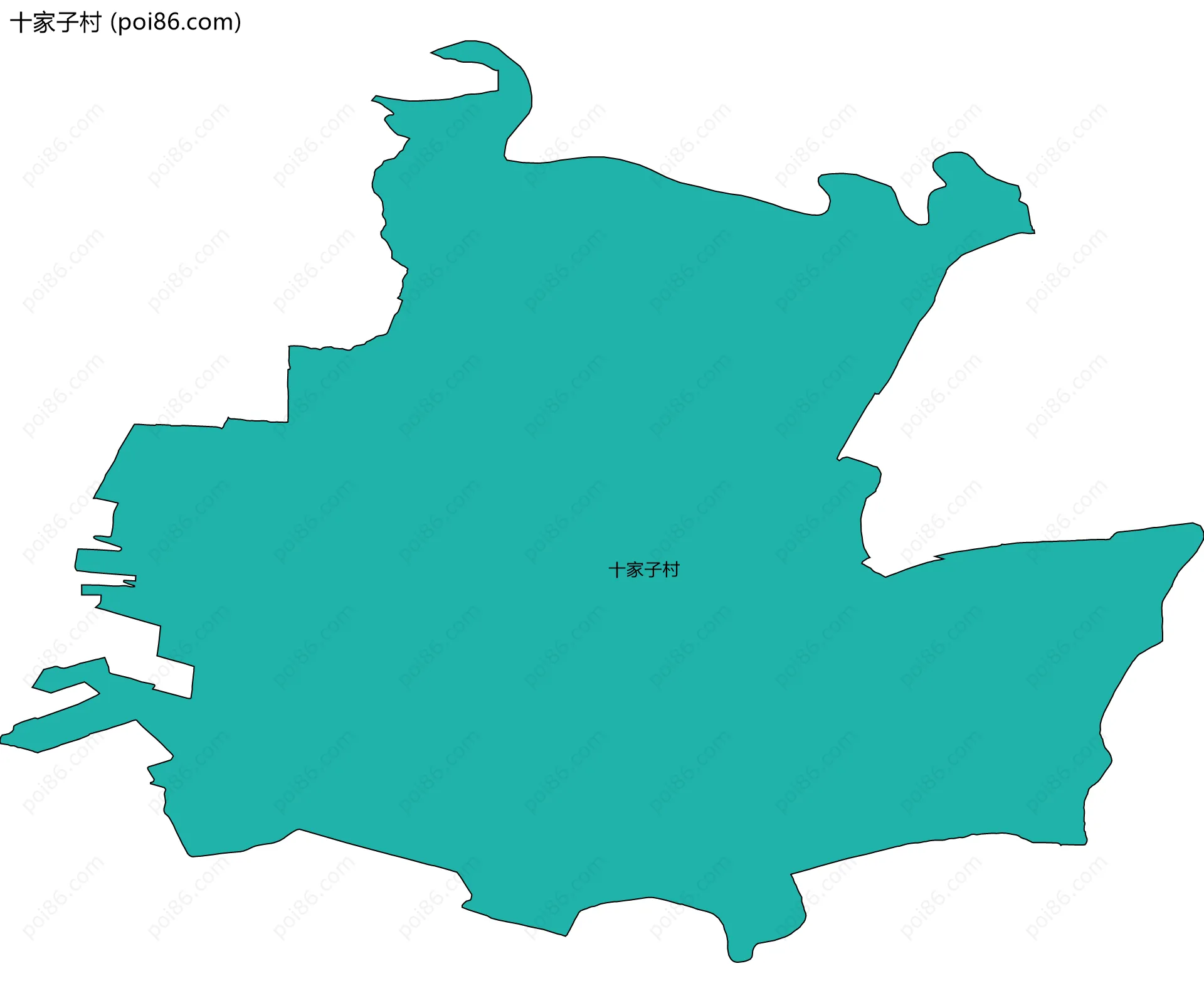 十家子村边界地图