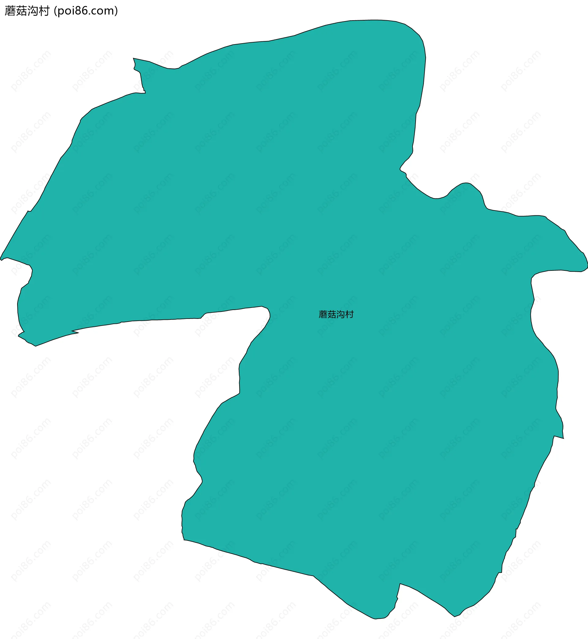 蘑菇沟村边界地图