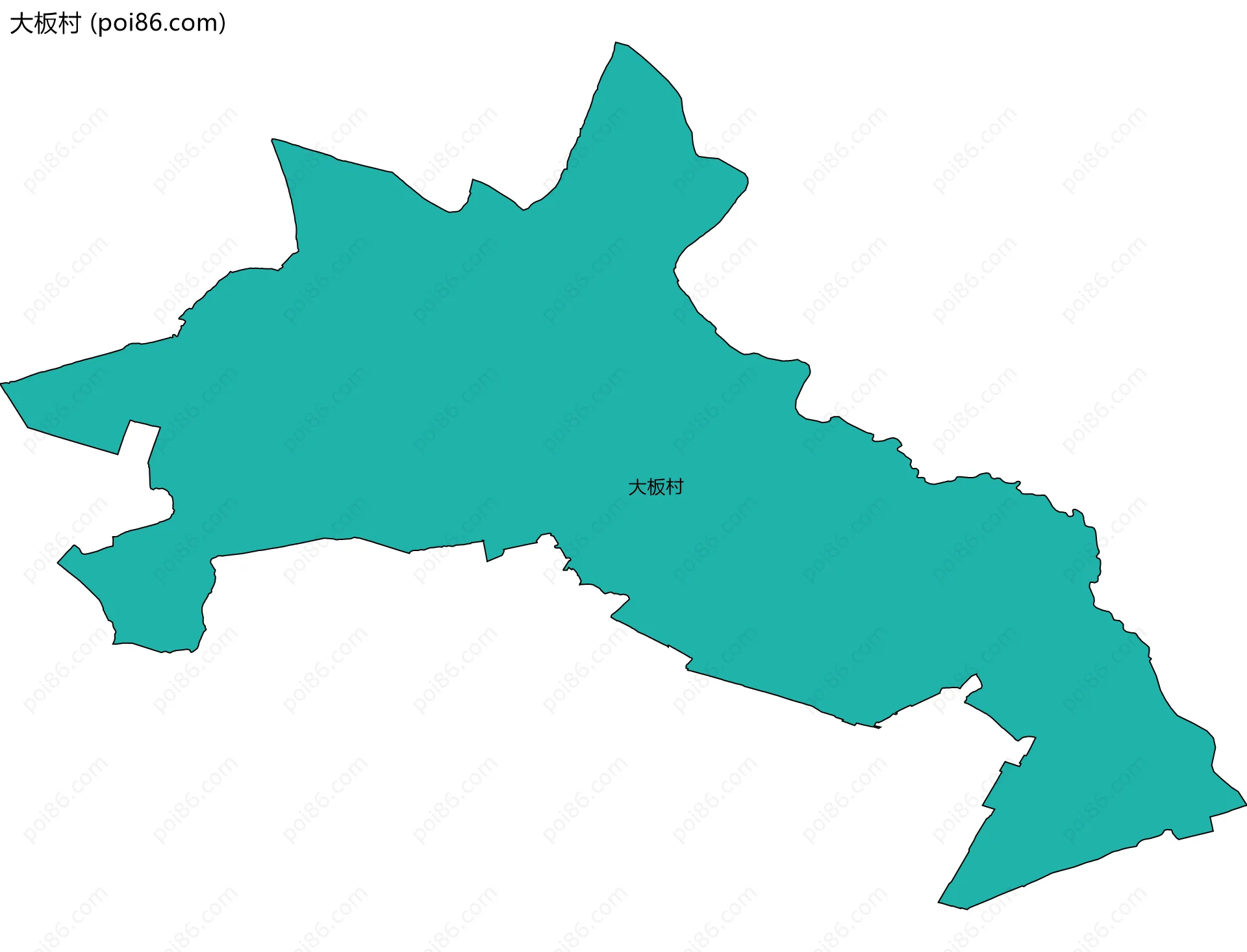 大板村边界地图