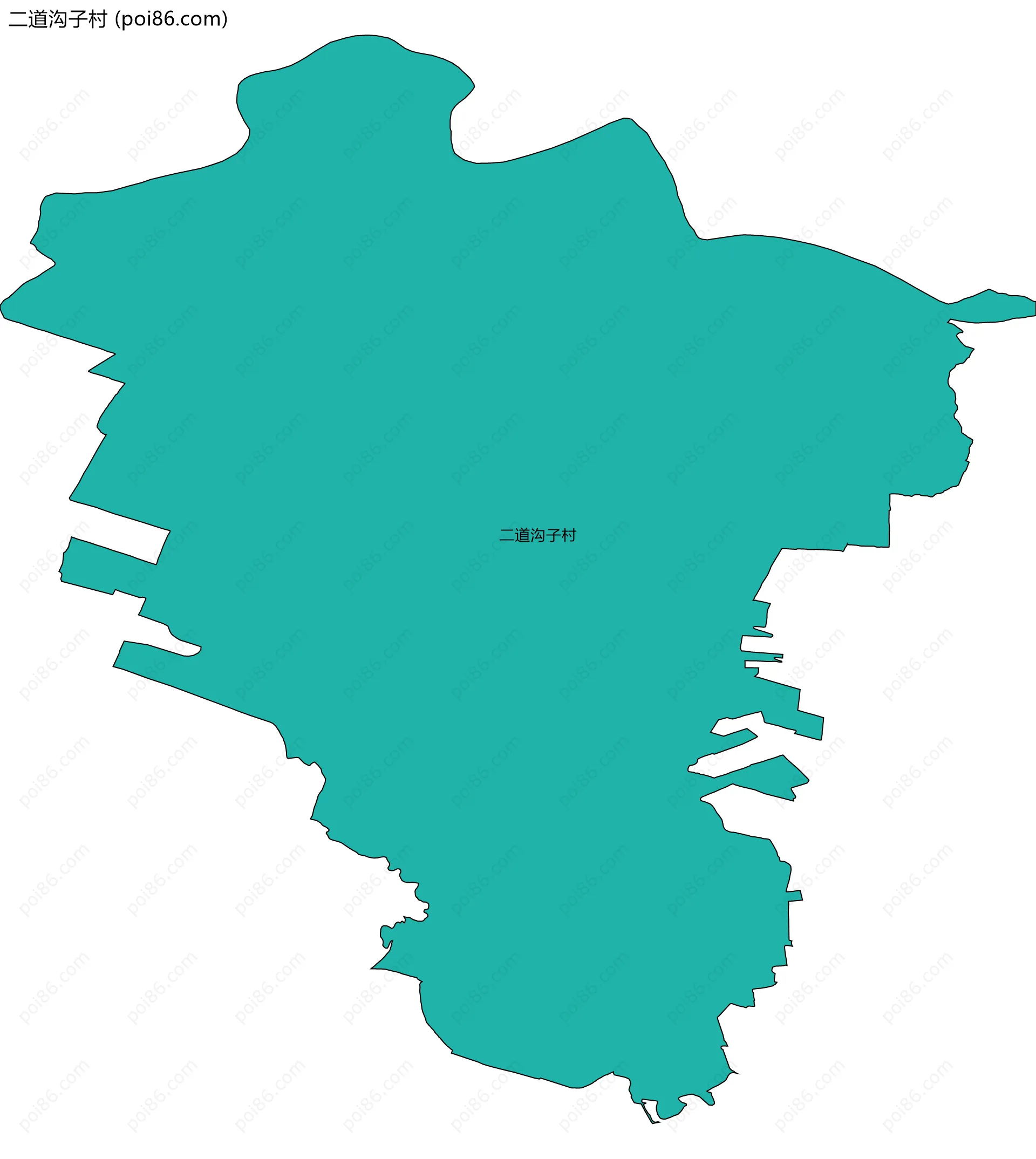 二道沟子村边界地图