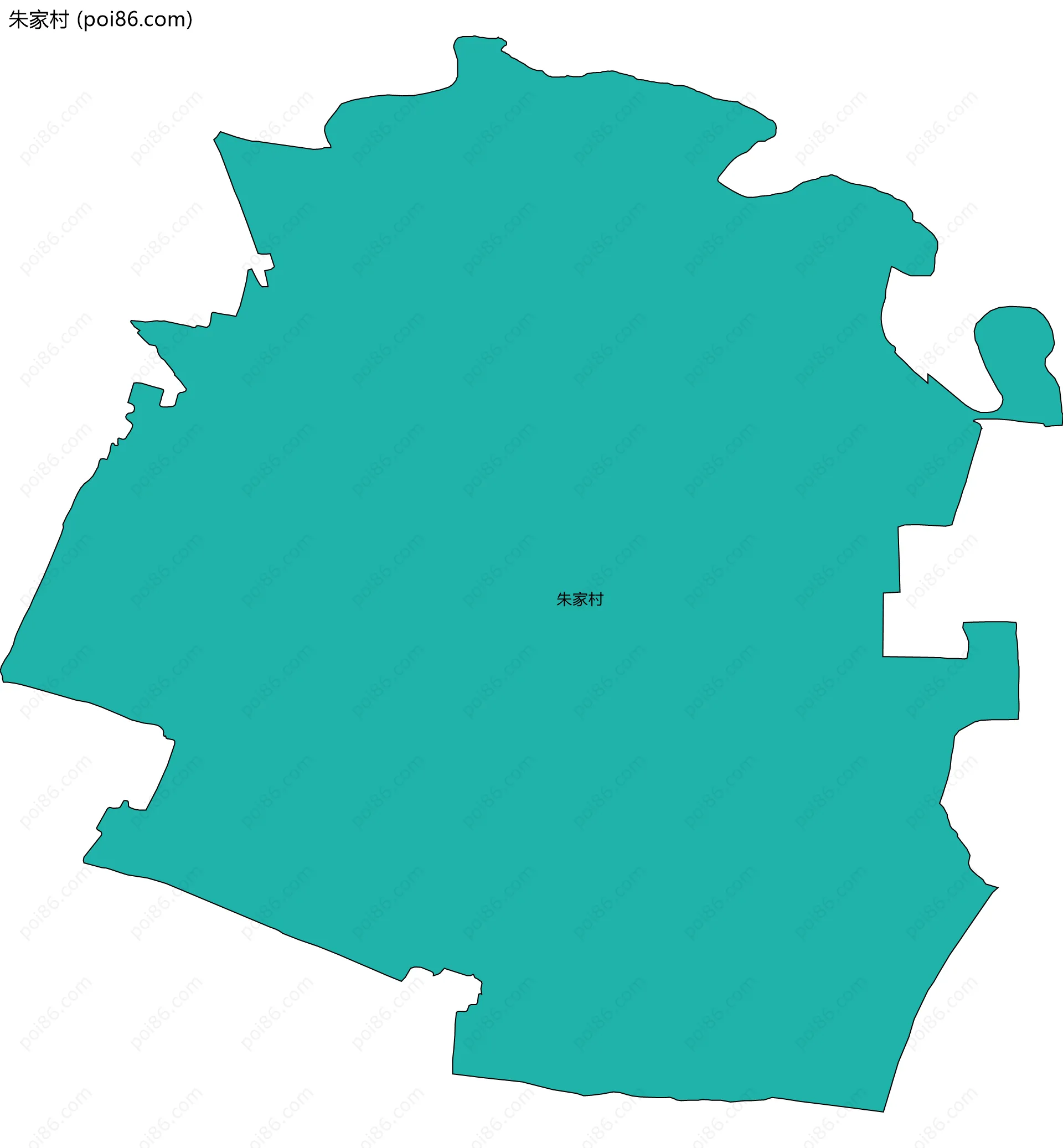 朱家村边界地图