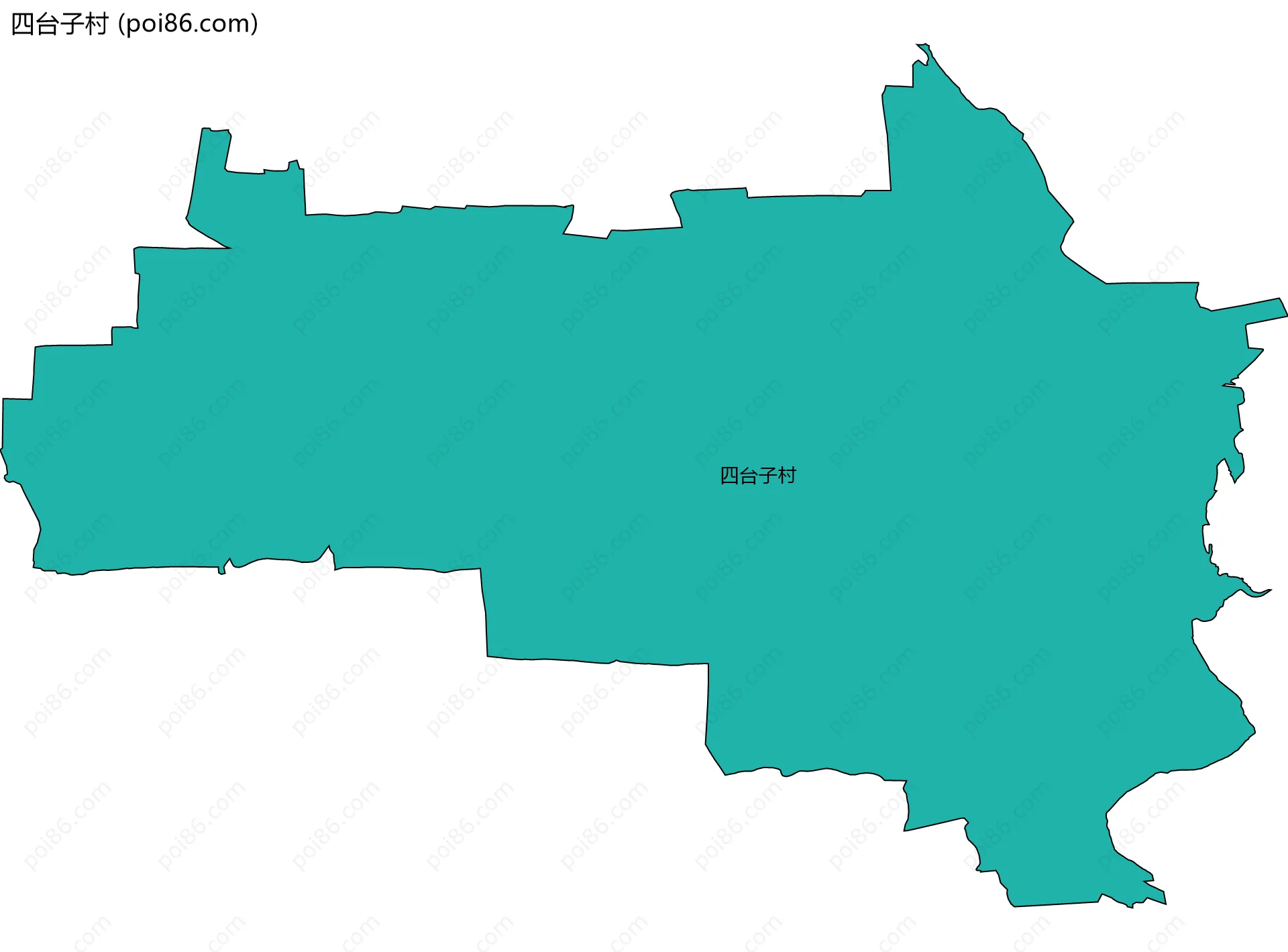 四台子村边界地图