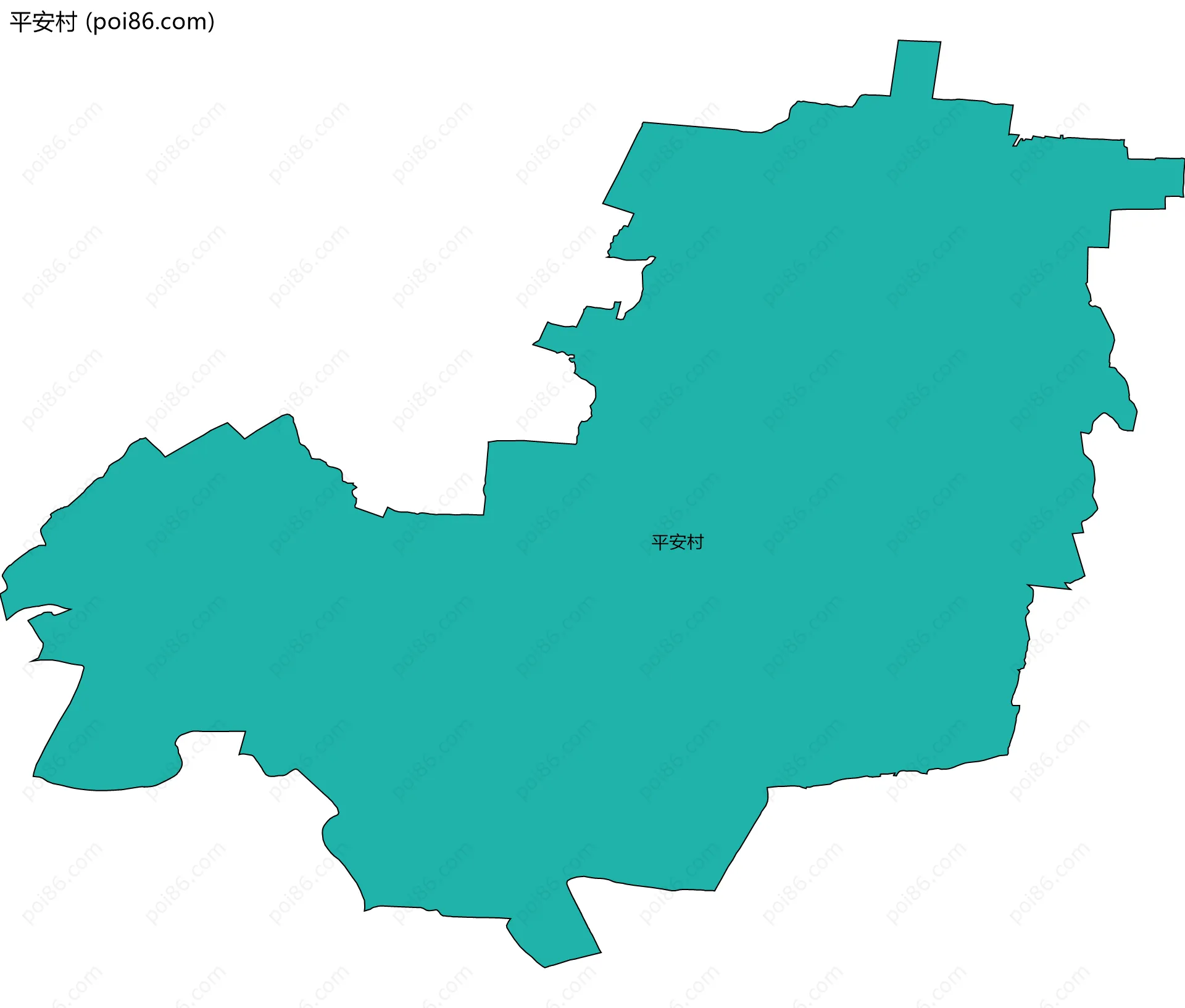 平安村边界地图