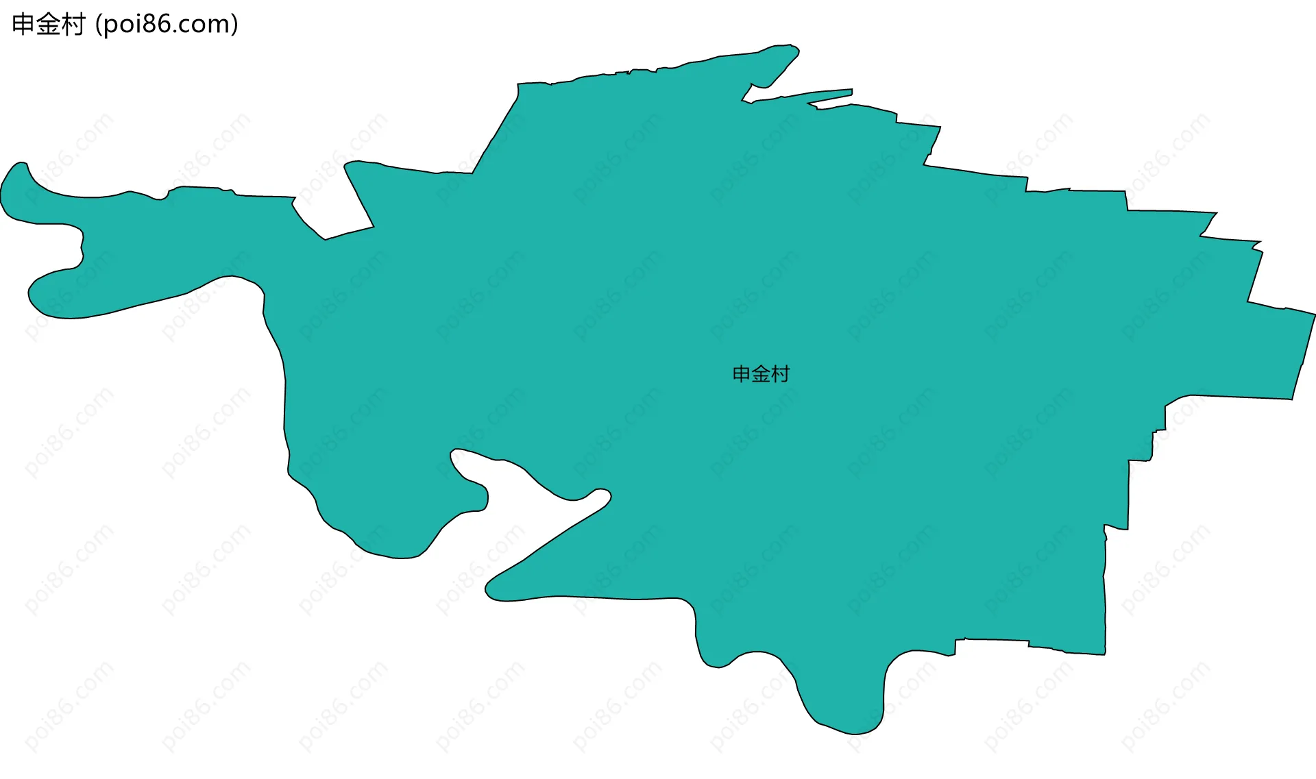 申金村边界地图