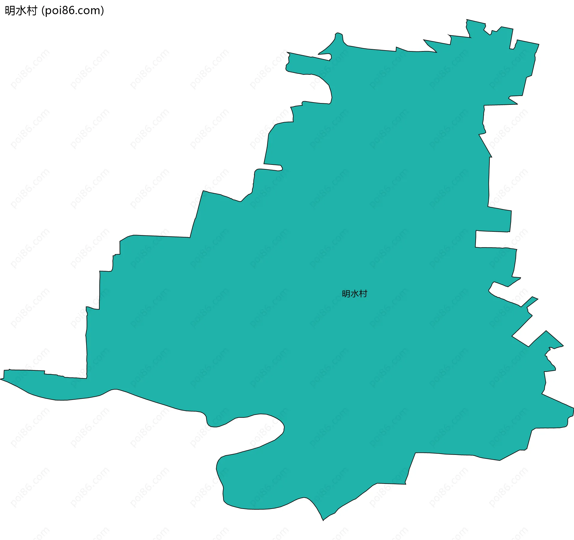 明水村边界地图